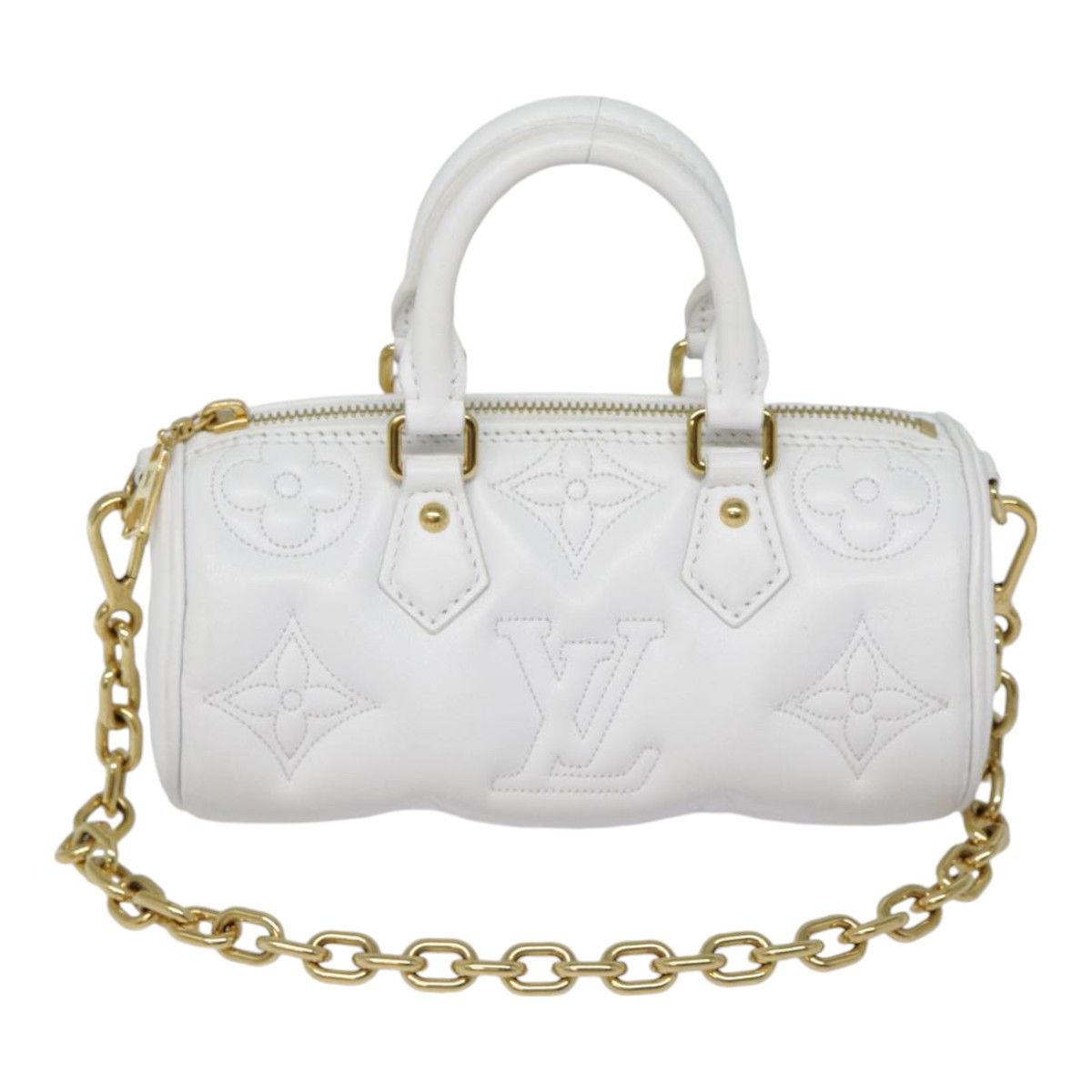 Louis Vuitton Papillon White Leather Handbag (Pre-Owned) Size ONE SIZE - 1 Thumbnail