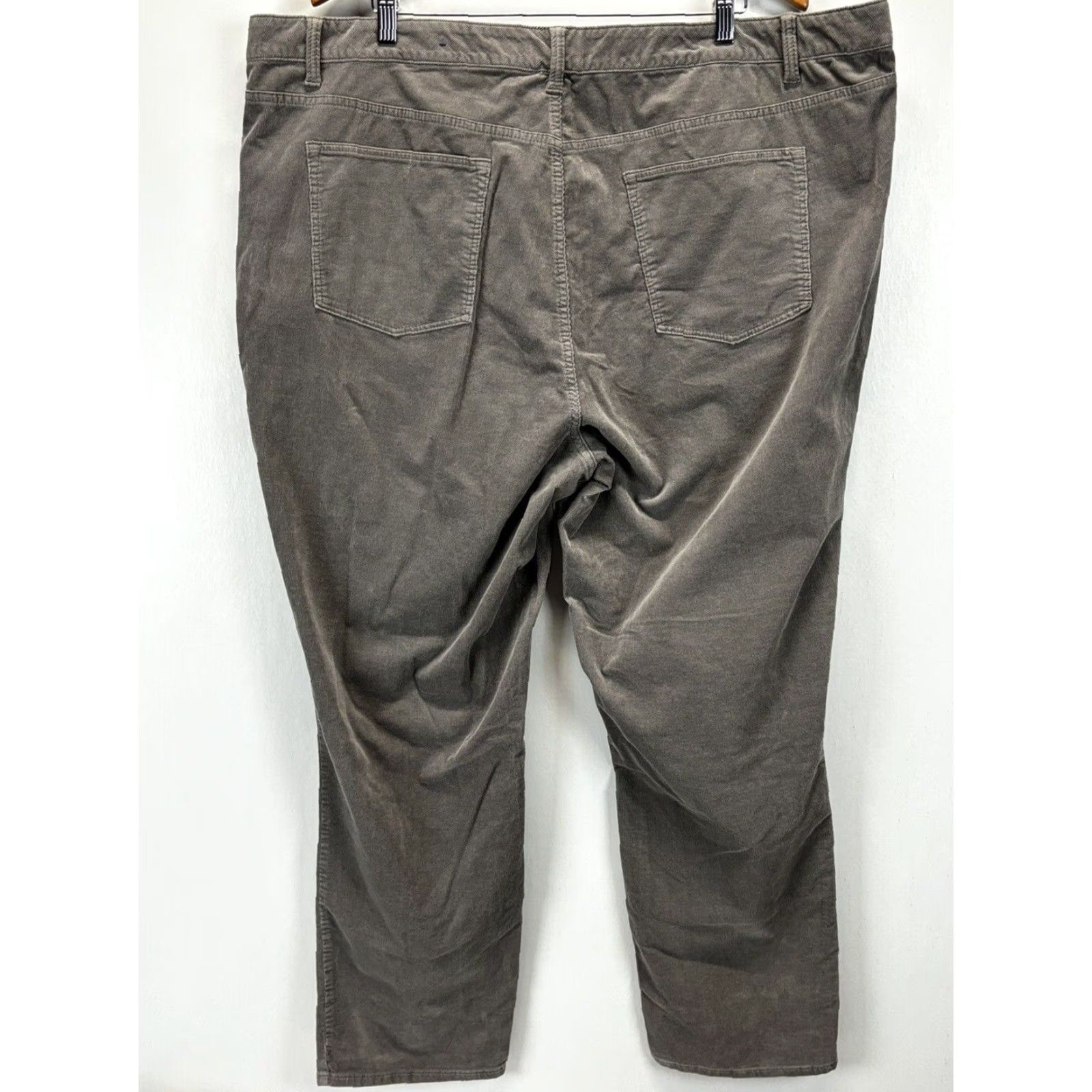 Talbots Talbots Plus Size 24W High Waist Straight Leg Corduroy Pants Gray Womens Size 42" / US 20 - 3 Thumbnail