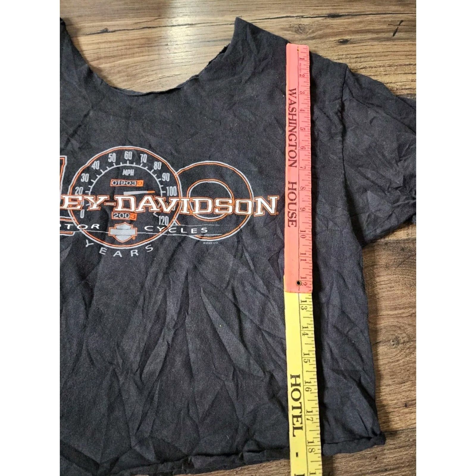 Harley Davidson VINTAGE Harley Davidson Birmingham Riders Black Cropped T Shirt Mens M Size US M / EU 48-50 / 2 - 5 Thumbnail