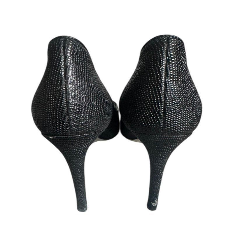 Jason Wu Jason Wu Black Textured Leather Heels 36.5 Size US 5.5 / IT 35.5 - 7 Thumbnail