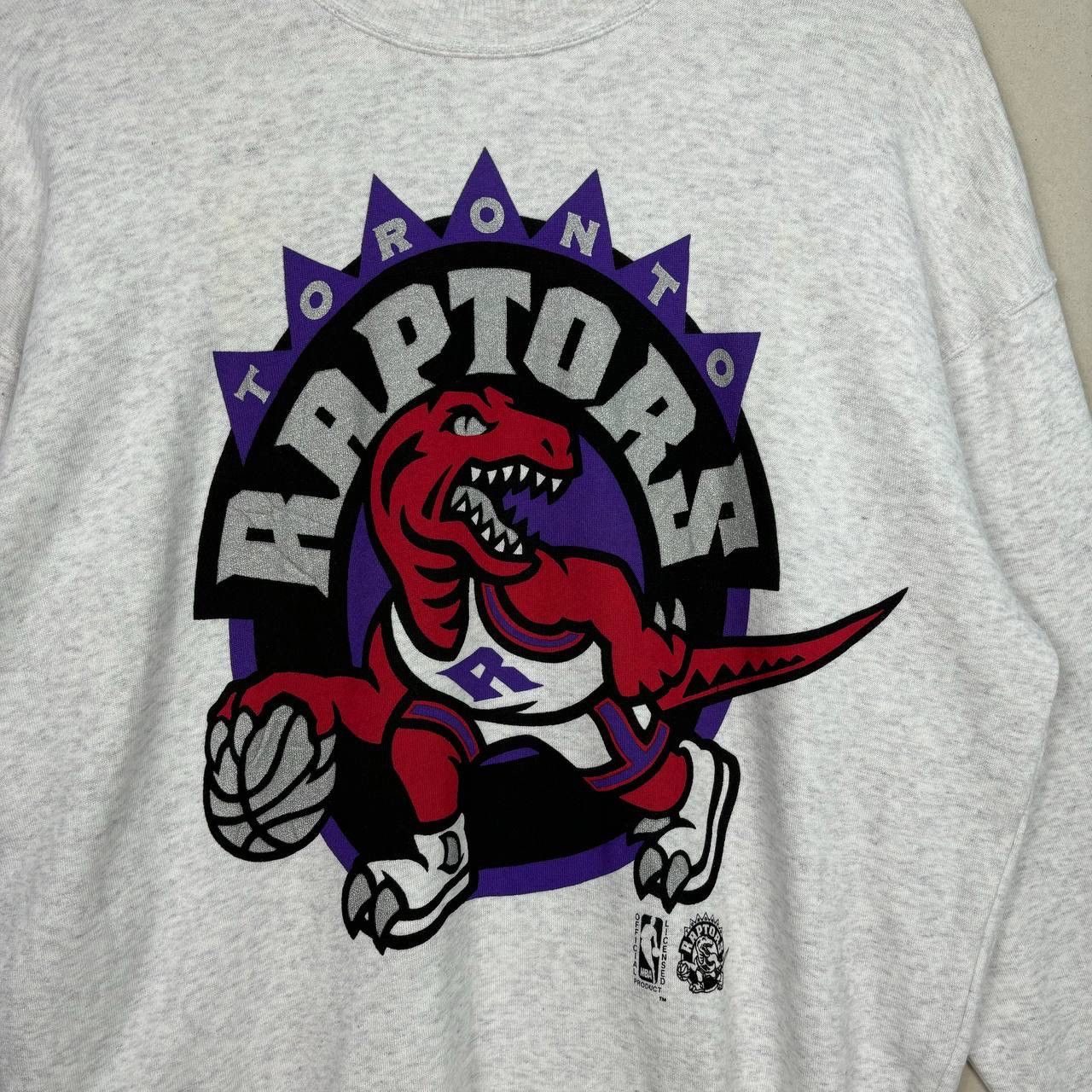 NBA Vintage 90s Toronto Raptors NBA Dino Logo Sweatshirt L Size US L / EU 52-54 / 3 - 4 Thumbnail