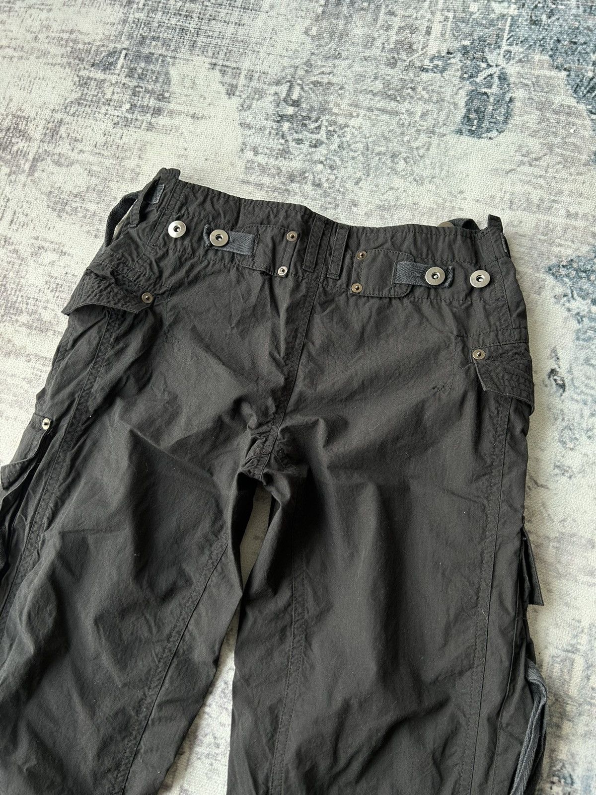 Japanese Brand Multipocket Tactical Style Black Pants Size 28" / US 6 / IT 42 - 7 Thumbnail