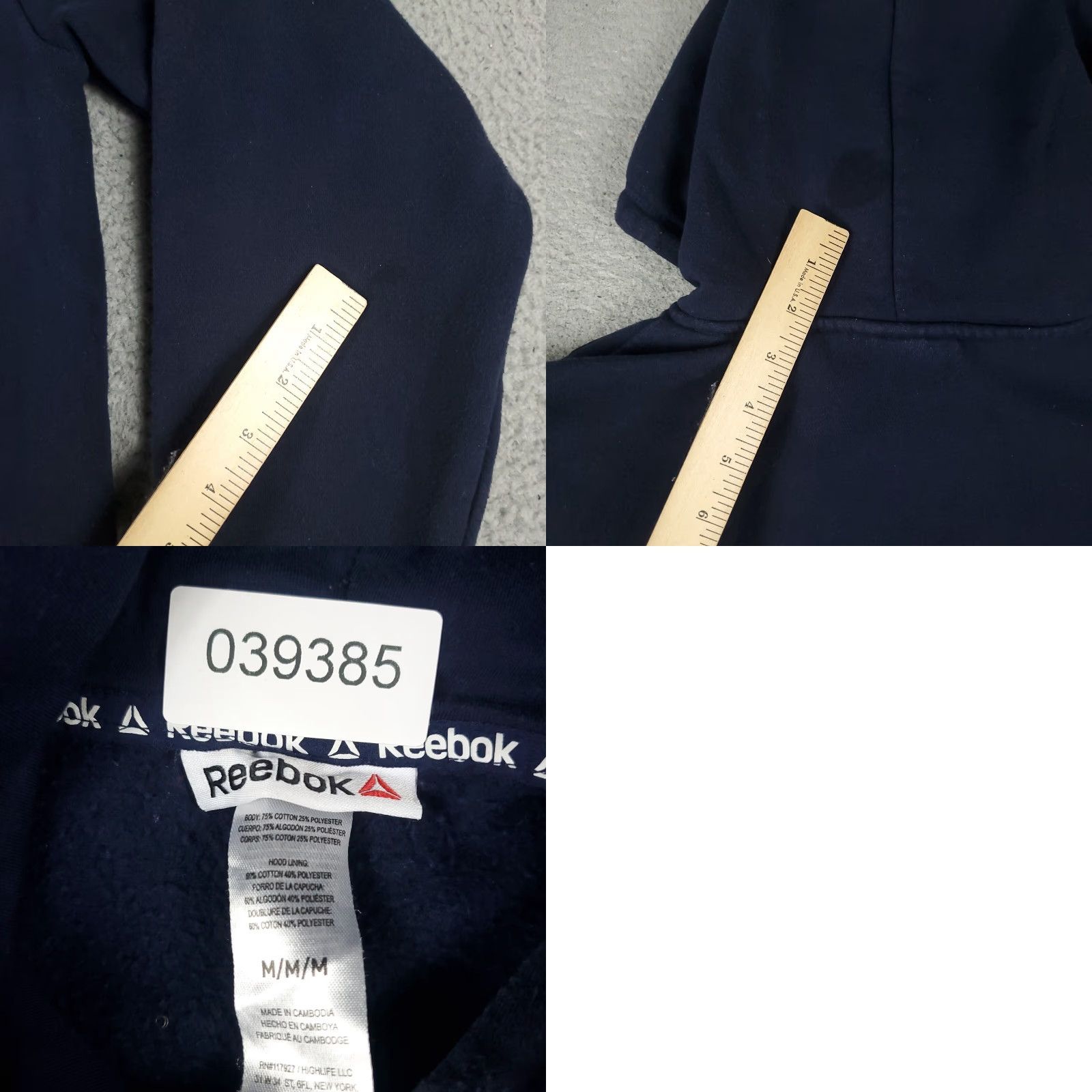 Reebok VINTAGE Reebok Hoodie Pullover Mens Medium Blue Casual Sports Outfits Regular Fit Size US M / EU 48-50 / 2 - 8 Thumbnail
