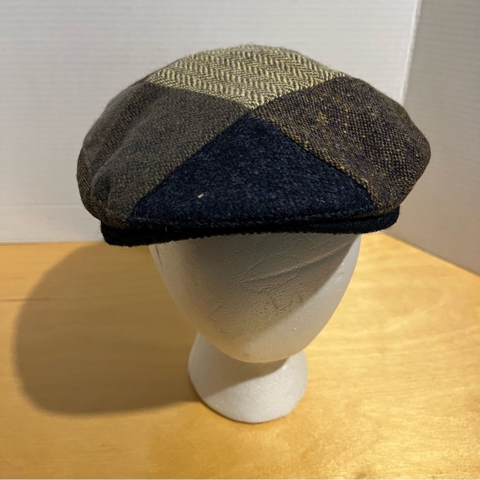 Other Hanna Hats NWT Donegal Ireland Wool Patchwork Newsboy Sz XL Size ONE SIZE - 2 Thumbnail