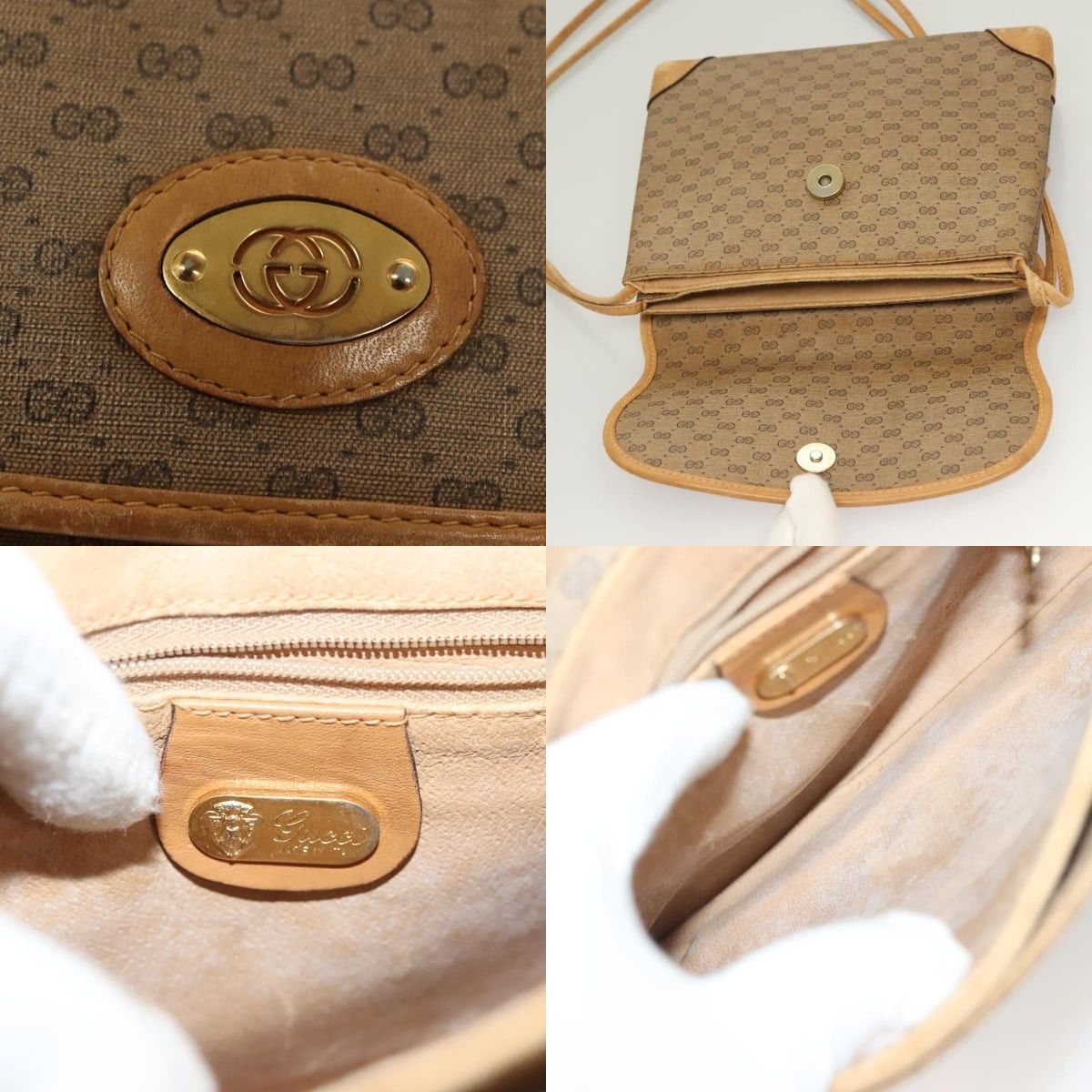 Gucci GUCCI Micro GG Supreme Shoulder Bag Pvc Beige Gold 007 92 Size ONE SIZE - 11 Thumbnail