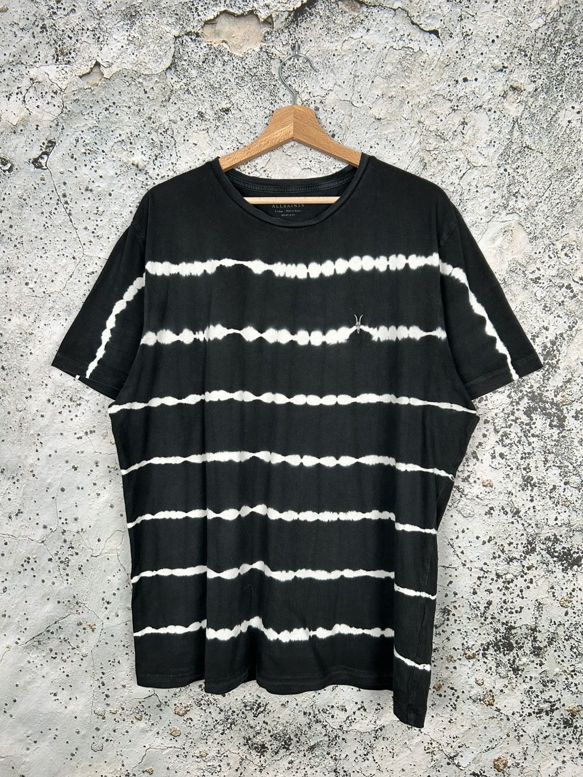 Allsaints Allsaints Stripe Tee Avant Garde Designer Grunge Goth Punk Size US XL / EU 56 / 4 - 1 Thumbnail