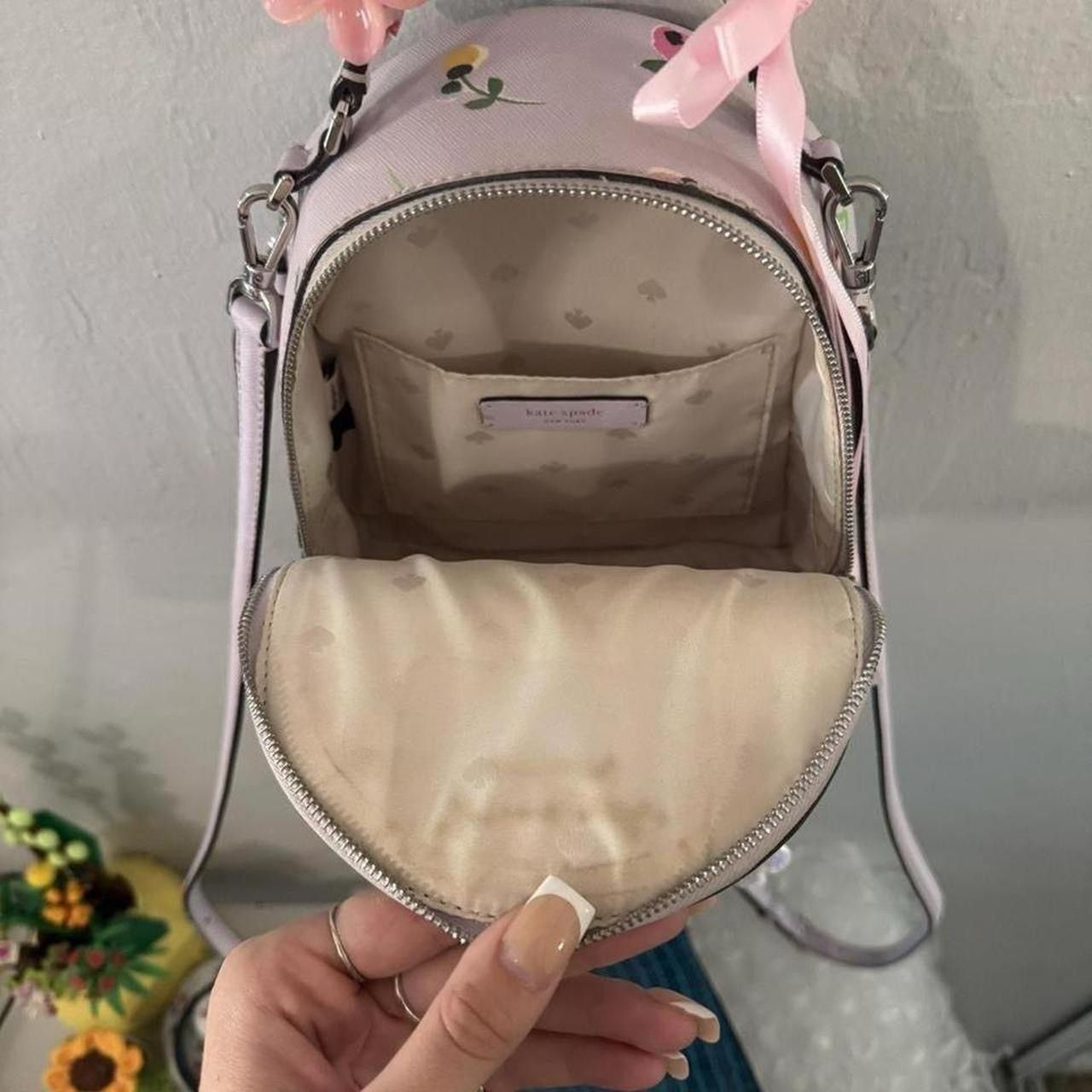 Kate Spade Kate Spade Purple Floral Convertible Backpack Size ONE SIZE - 6 Thumbnail