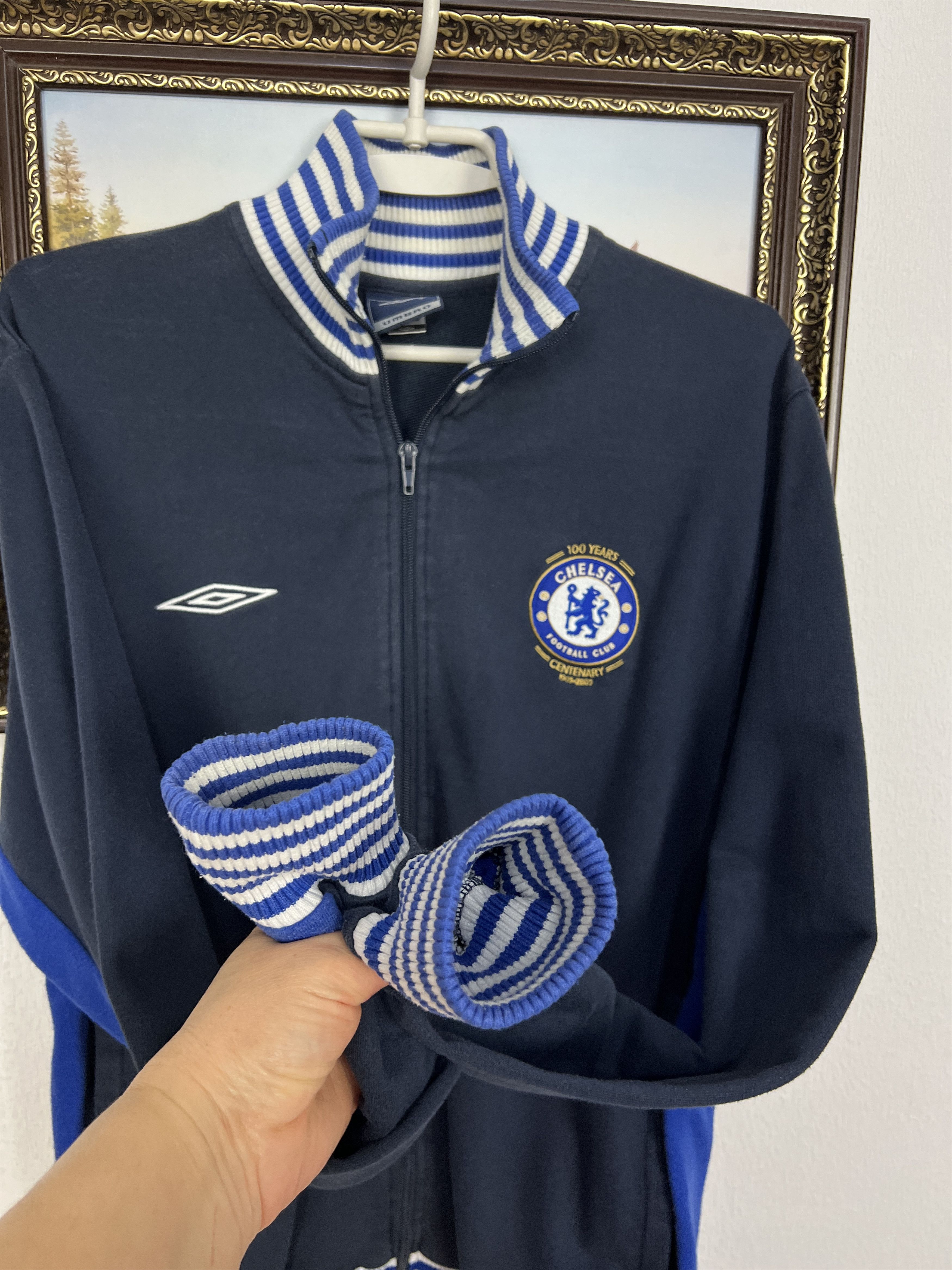 Umbro Vintage 2000's Chelsea Football Jacket Soccer Track Top Size US M / EU 48-50 / 2 - 5 Thumbnail