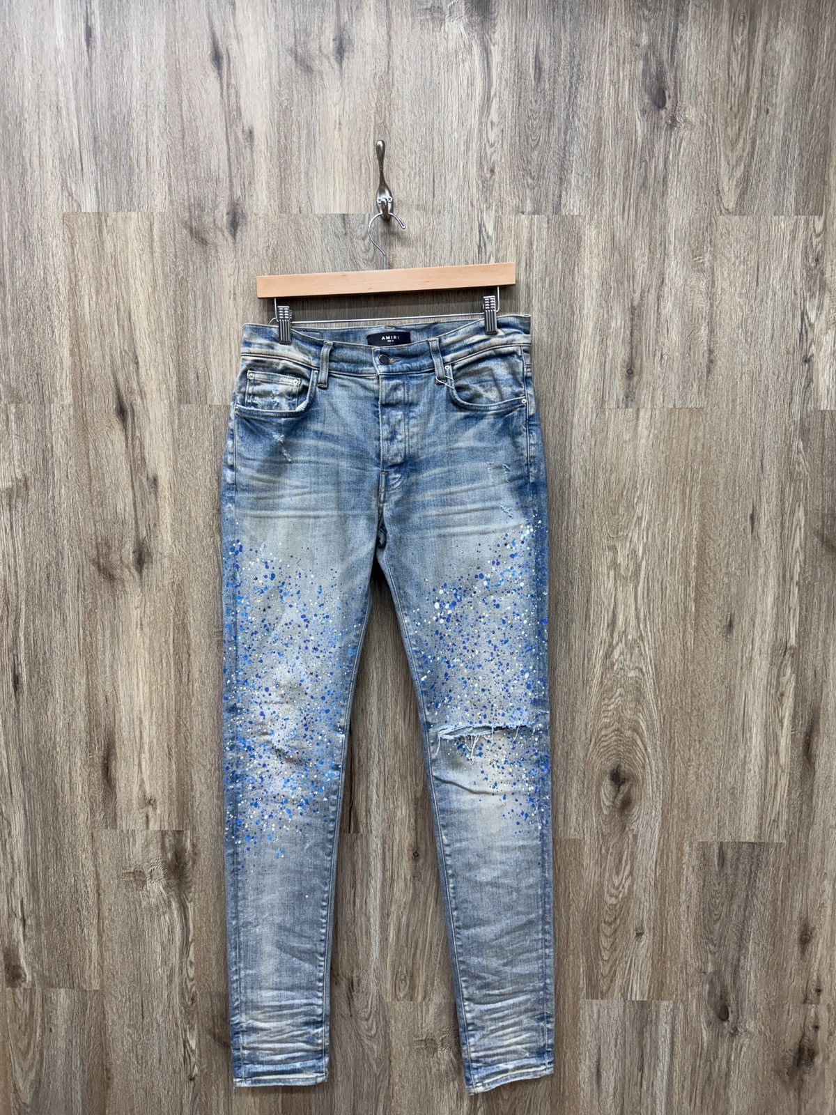 Amiri Mike Amiri Paint Crystals Jeans Size US 31 - 1 Thumbnail