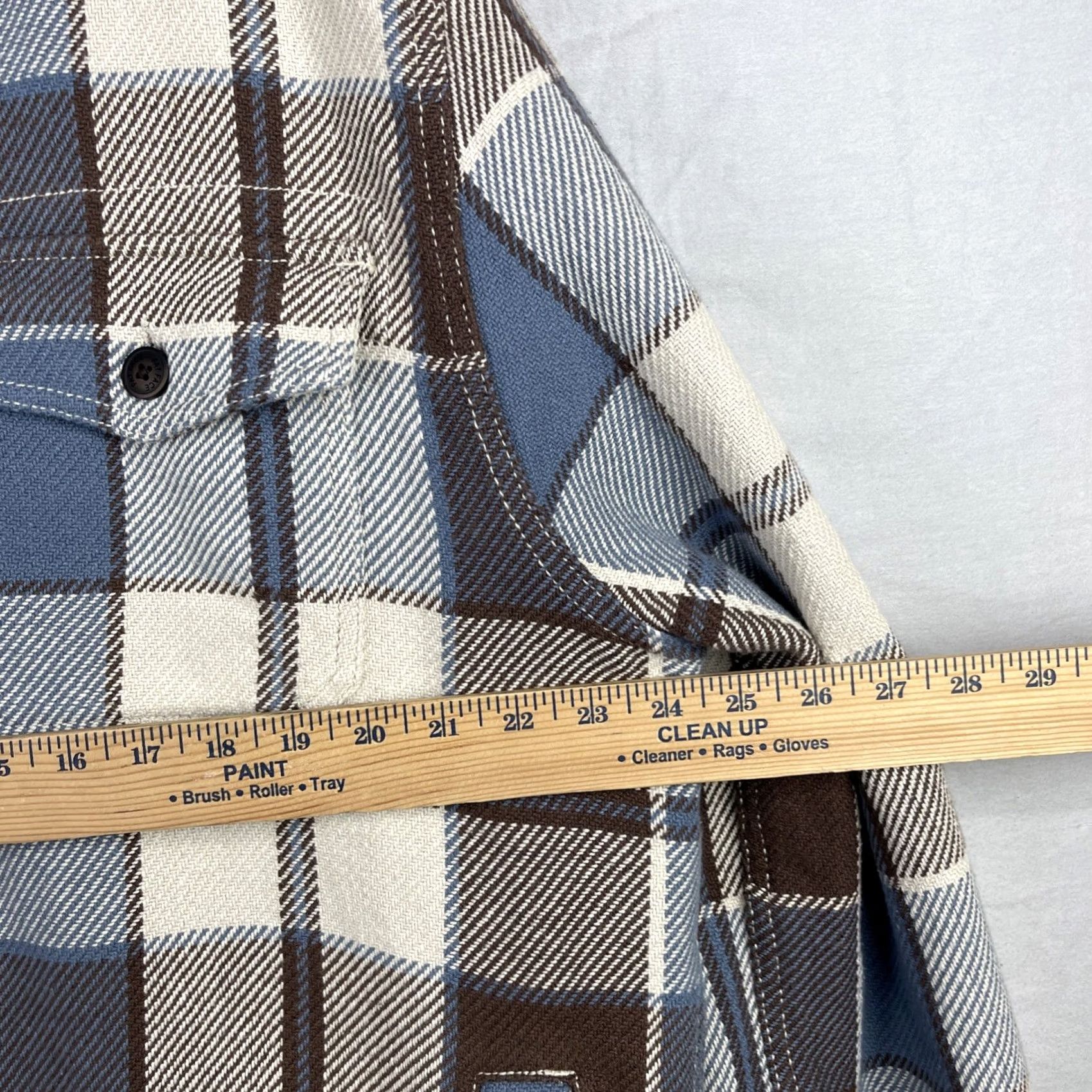 FatFace Fat Face Jacket Mens XL Blue Plaid Shacket Sherpa Lined Button Up Outdoor Hoodie? Size US XL / EU 56 / 4 - 5 Thumbnail