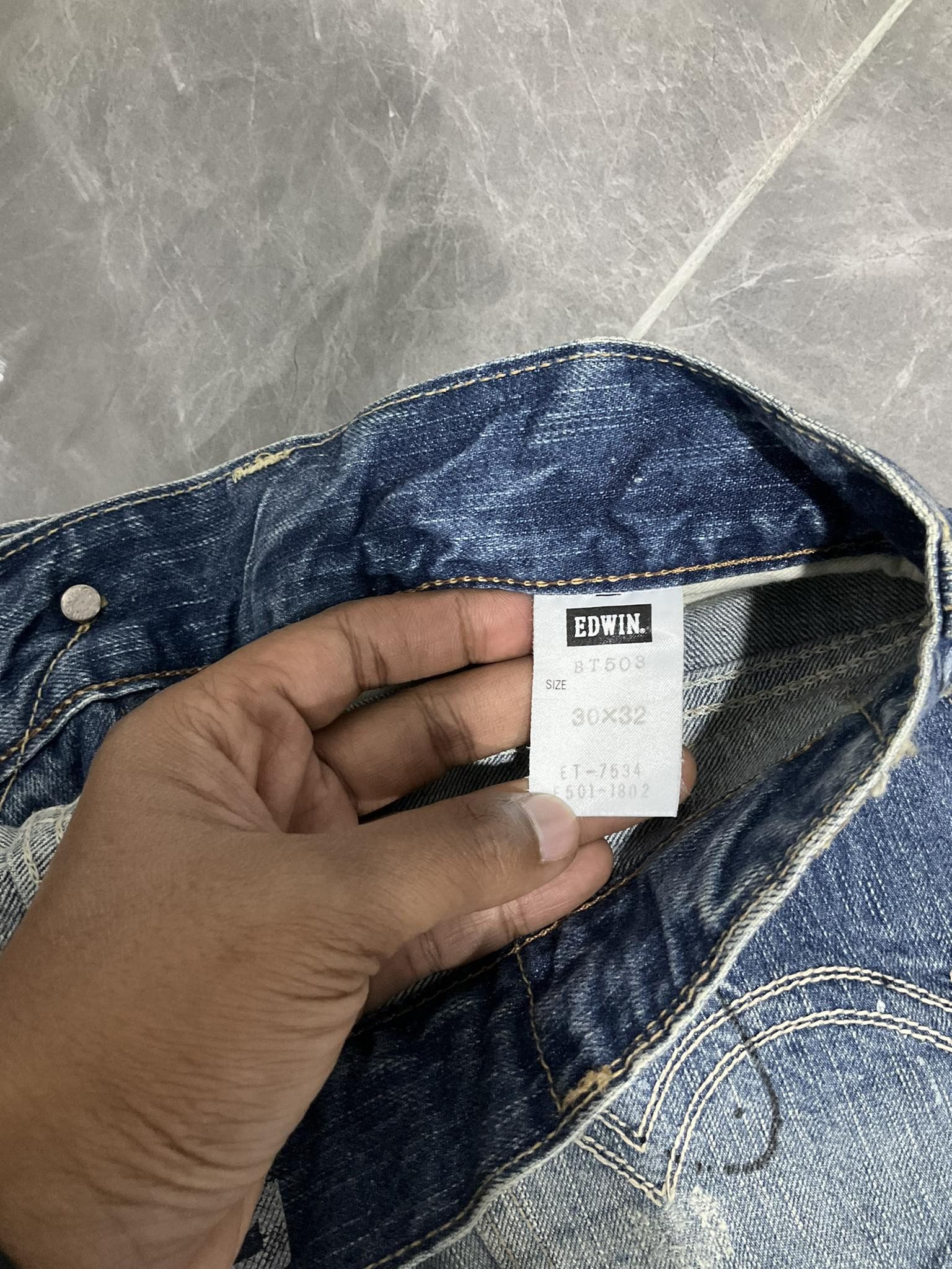 Edwin Vintage Edwin 503 Flare Distressed Jeans Size US 30 / EU 46 - 5 Thumbnail