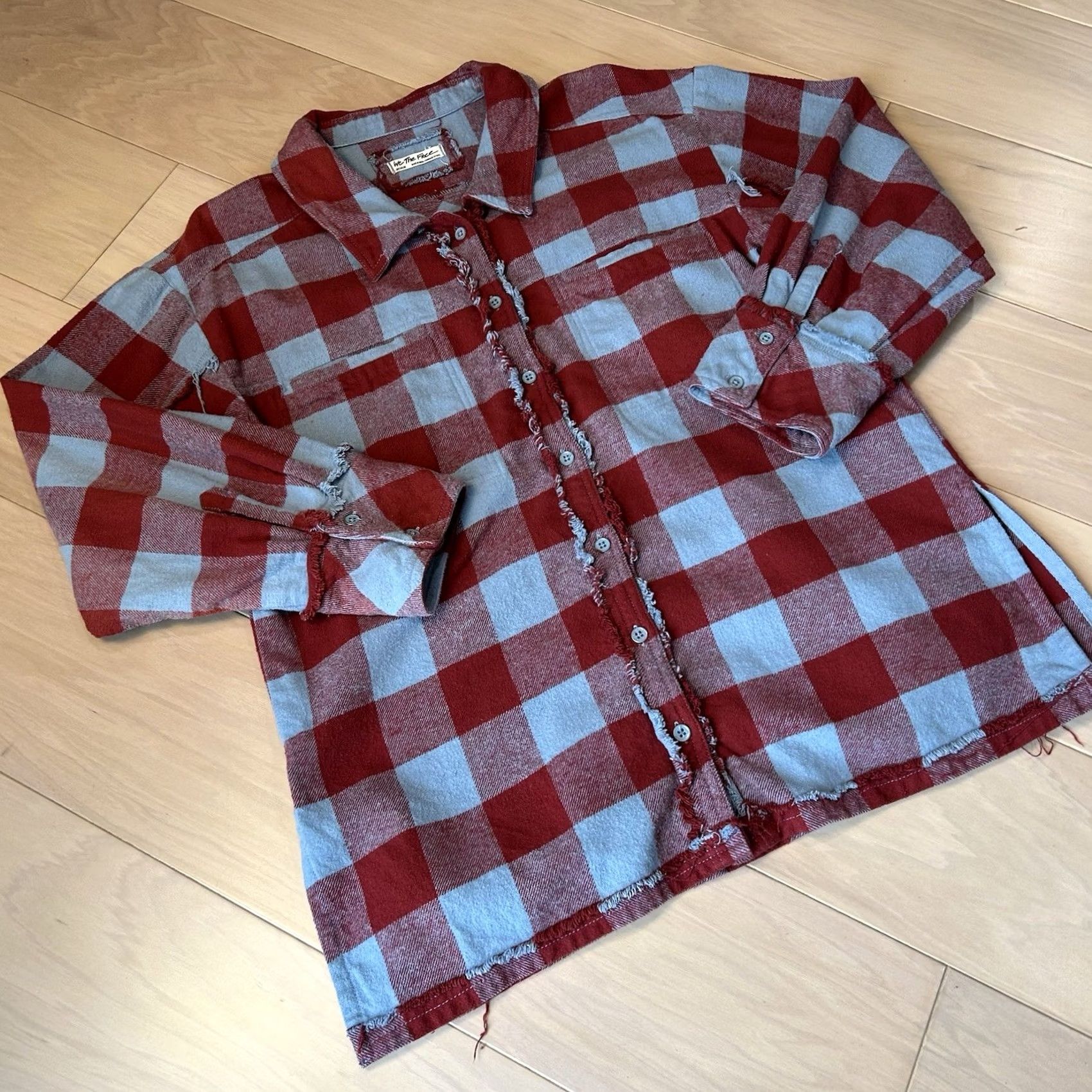 Vintage We The Free x Free People Button-Up Flannel Plaid Shacket Women’s Medium Size M / US 6-8 / IT 42-44 - 2 Thumbnail