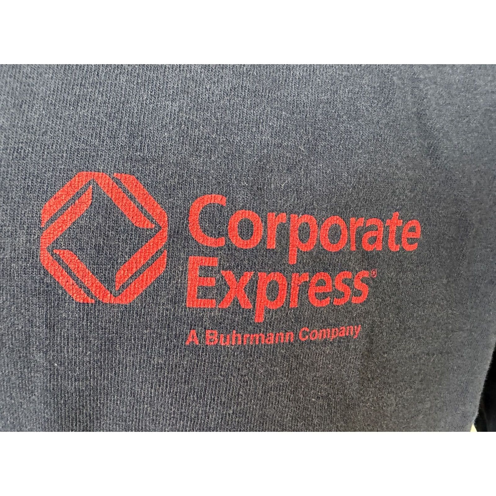 Fruit Of The Loom VINTAGE Corporate Express Shirt L Navy 90s Funny Grunge T-Shirt Mens Large Size US L / EU 52-54 / 3 - 5 Thumbnail