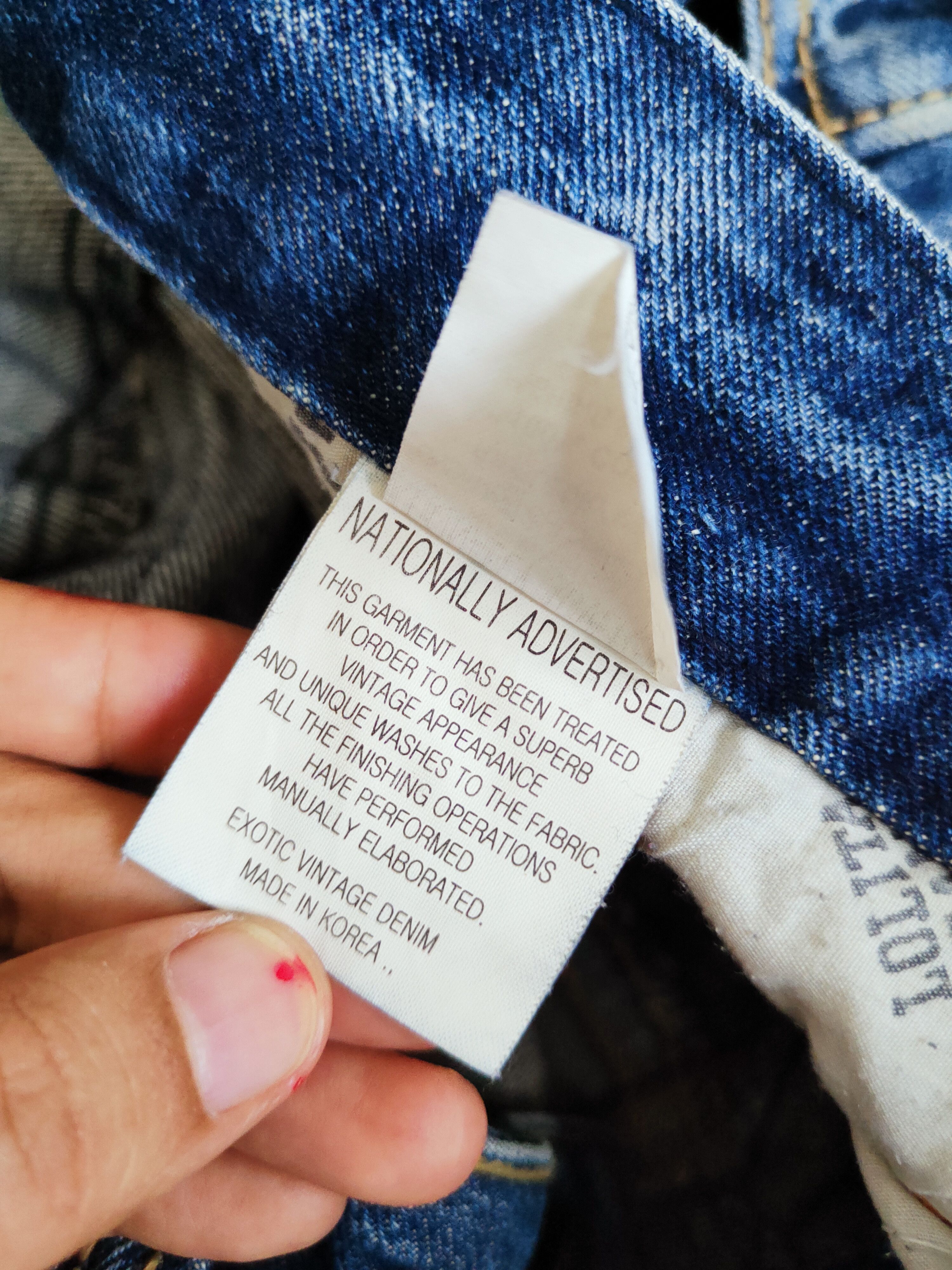Japanese Brand Lolita Dark Blue Distressed Ripped Jeans #W342 Size 28" / US 6 / IT 42 - 17 Thumbnail