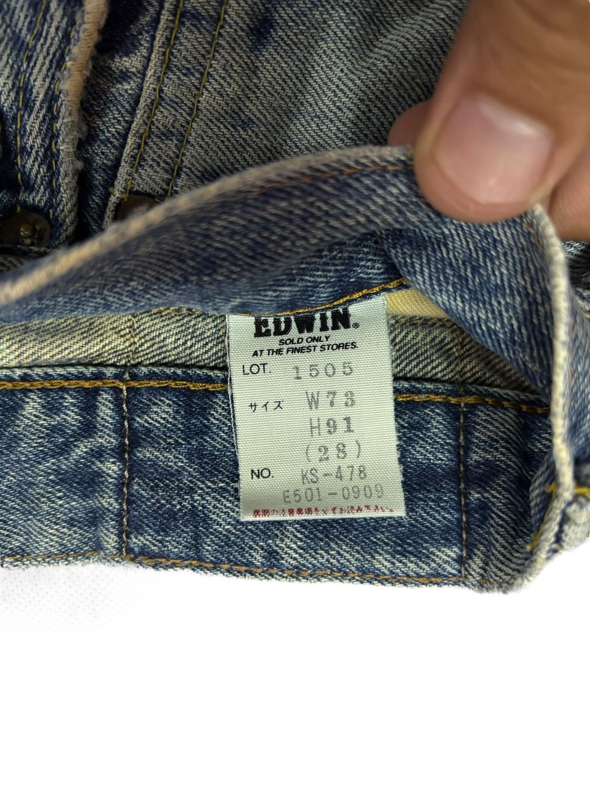 Edwin Vtg Edwin Japan 505 Selvedge Distressed Jeans Size US 28 / EU 44 - 12 Thumbnail