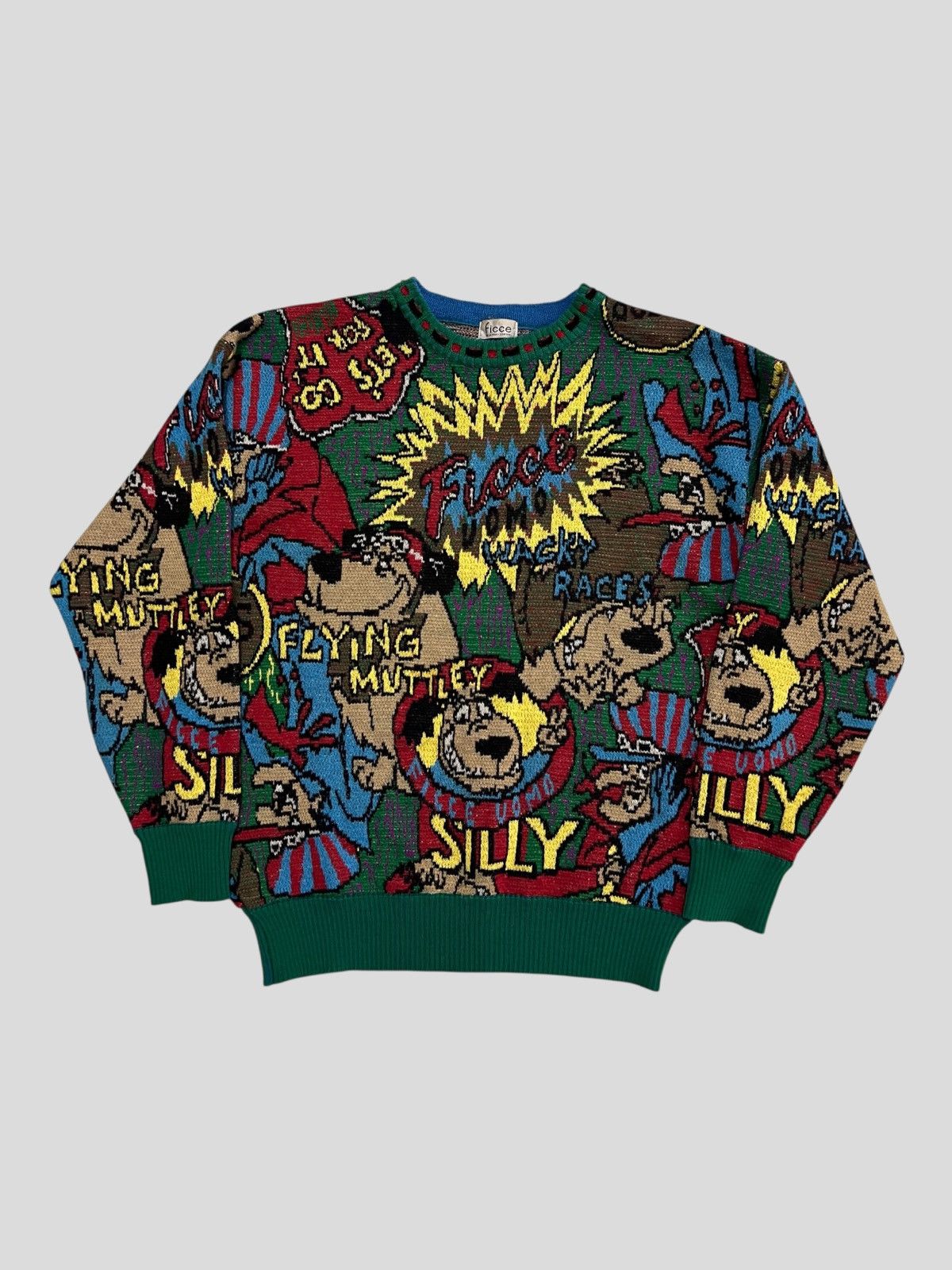 Anime ARCHIVE 80s Ficce Muttley Wacky Race Anime Intarsia Knitwear Size US M / EU 48-50 / 2 - 1 Thumbnail