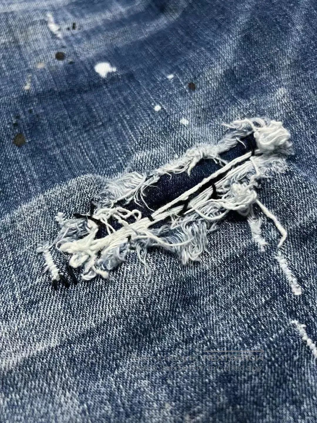 Dsquared2 dsquared2 blue distressed patch denim pants. Size US 44 / EU 60 - 4 Thumbnail