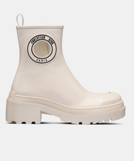 o1w1db10924 Symbol Ankle Boot in White