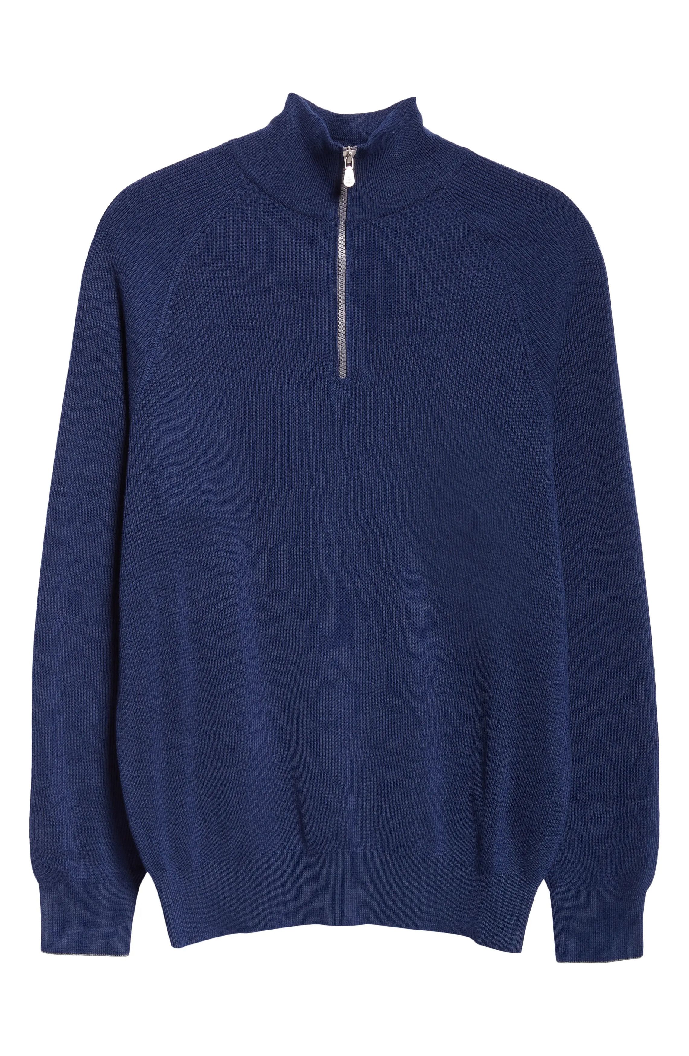 Brunello Cucinelli o1w1db10425 Cashmere Sweatshirt in Navy Size US L / EU 52-54 / 3 - 1 Thumbnail