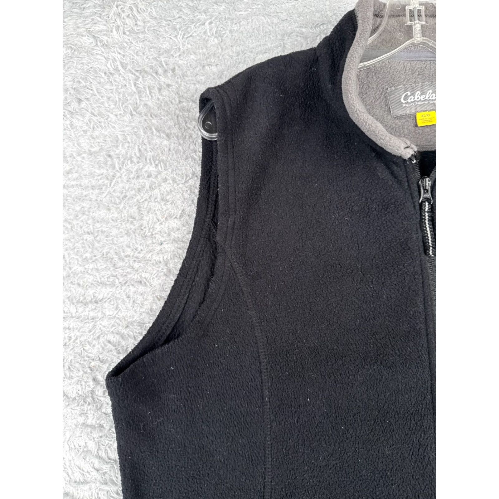 Vintage Cabela's Vest Womens XL Black Full Zip Polyester Fleece Pockets Mid-Length Size XL / US 12-14 / IT 48-50 - 3 Thumbnail
