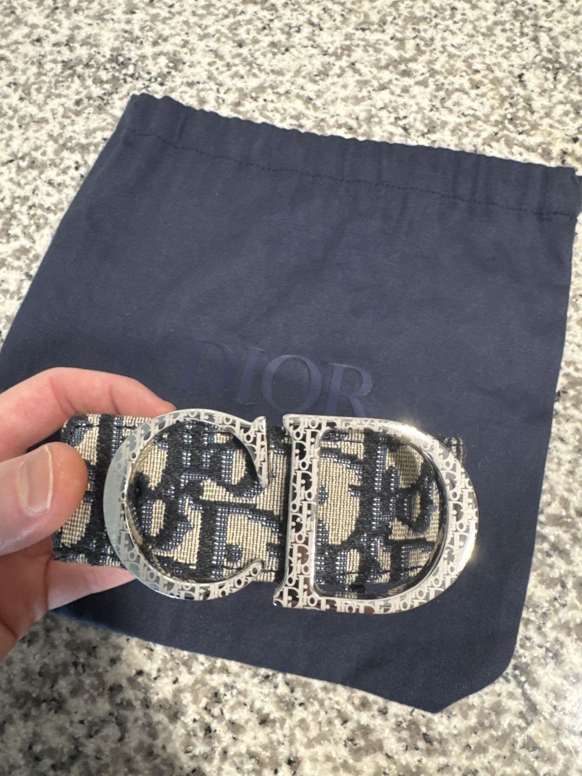 Dior Christian Dior Reversible Belt Strap Dior Oblique Buckle Size 34 - 1 Thumbnail