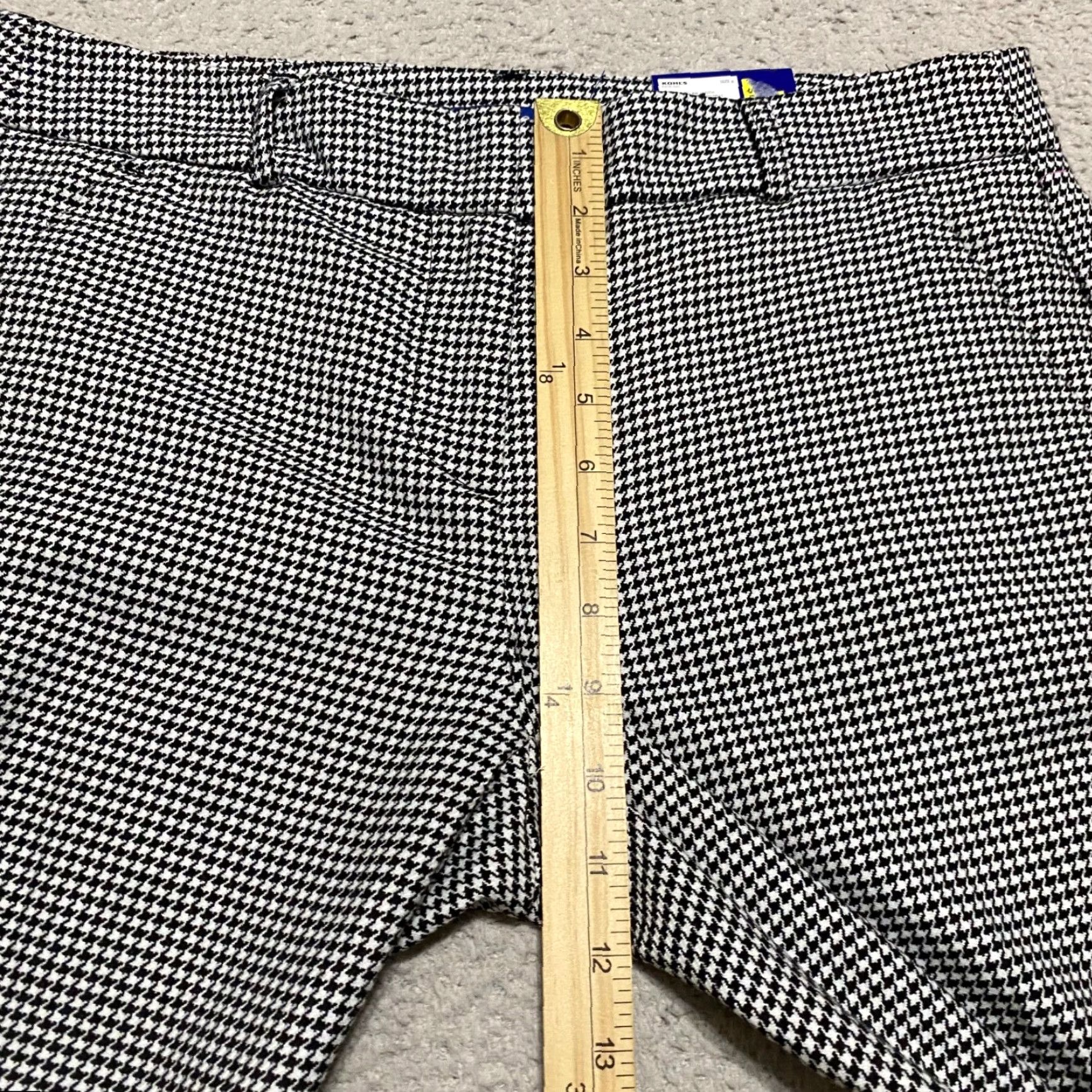 Apt. 9 NWT Apt 9 Womens Pants Black Plaid Houndstooth Torie Straight Mid Rise NWT 성 Size 30" / US 8 / IT 44 - 7 Thumbnail