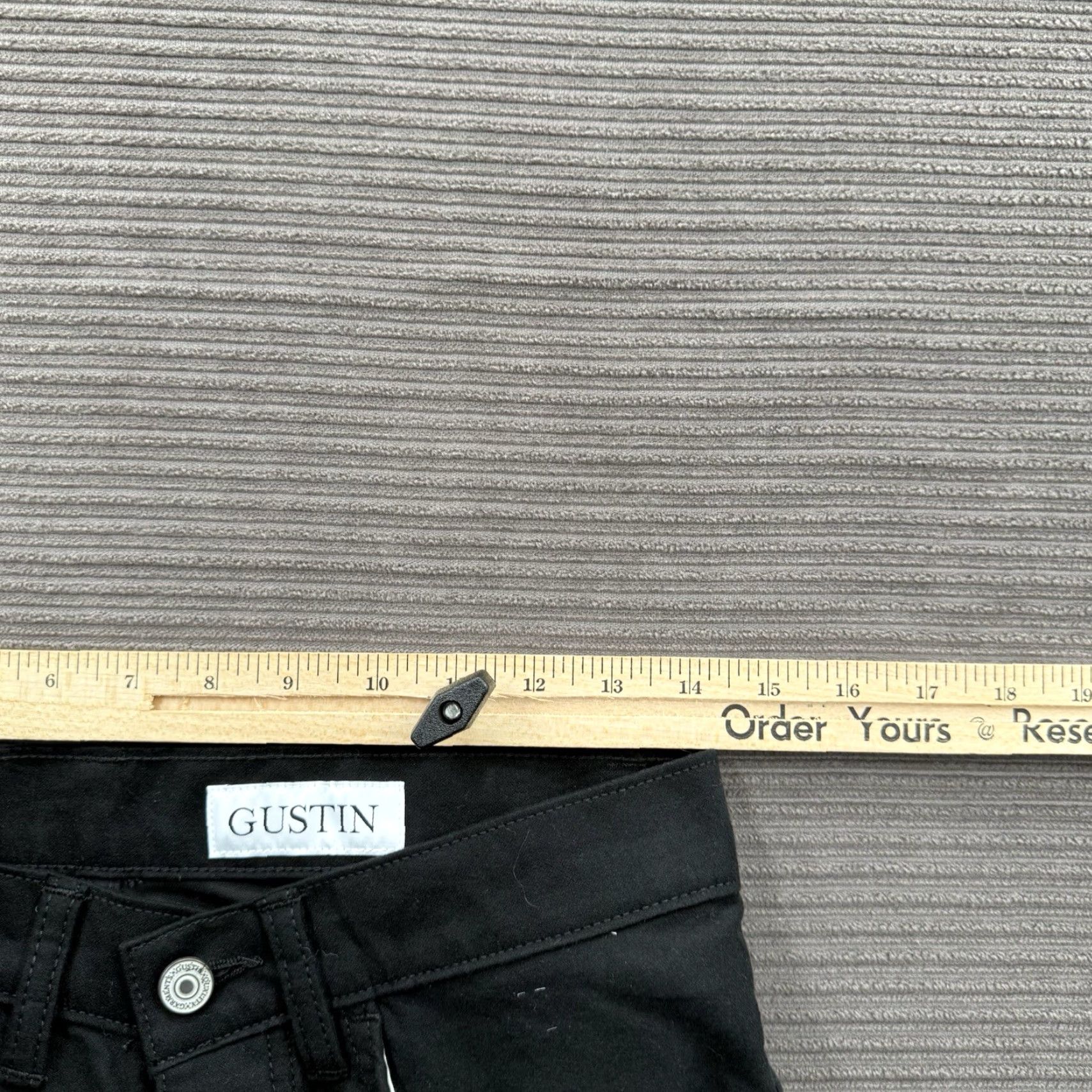 Gustin Gustin Jeans Men Slim 30/33 Black Denim Button Fly Straight Jeans Size US 30 / EU 46 - 6 Thumbnail