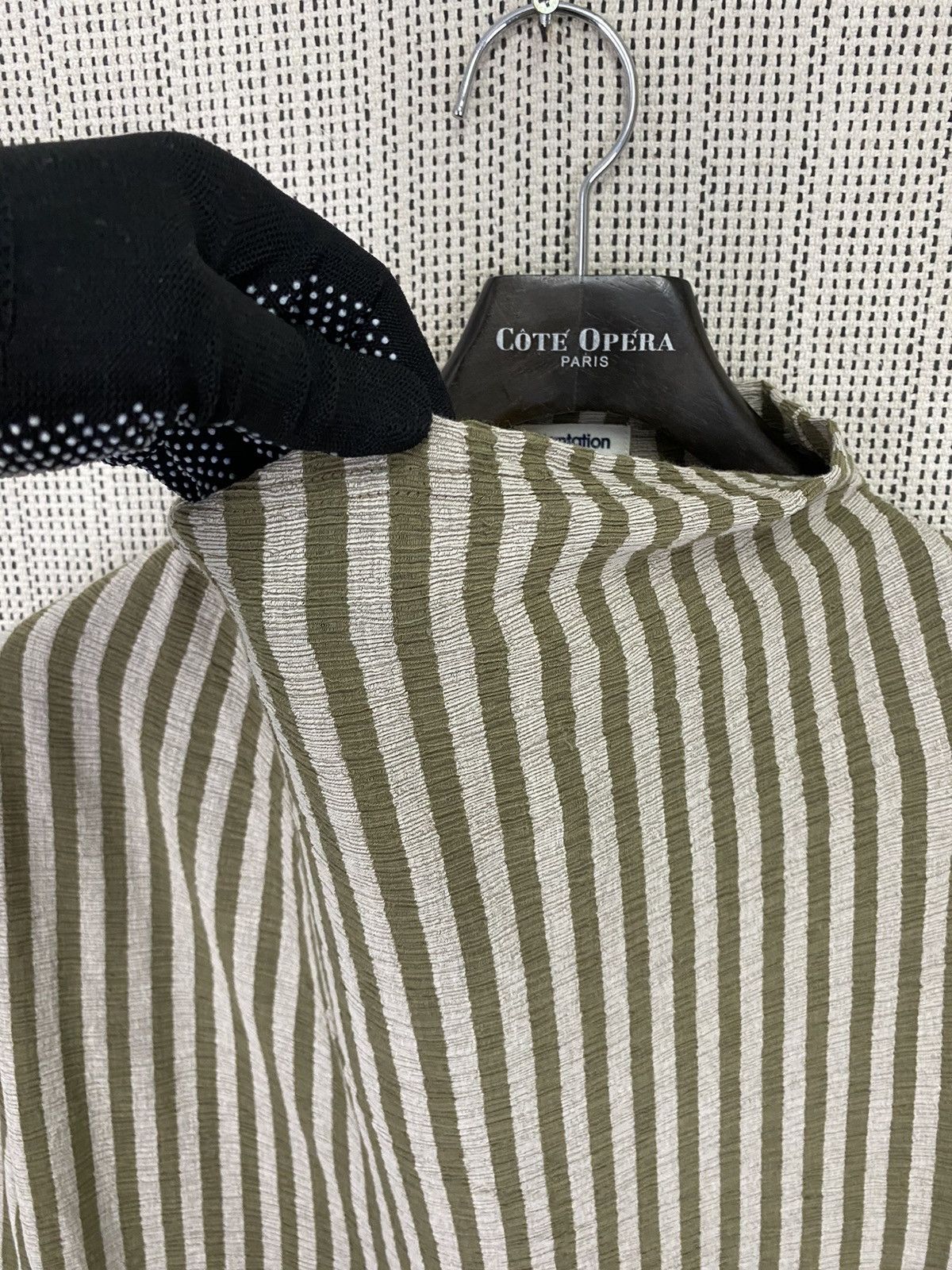 Designer × Issey Miyake × Japanese Brand Vintage Issey miyake platation shirt striped pleats style Size M / US 6-8 / IT 42-44 - 8 Thumbnail