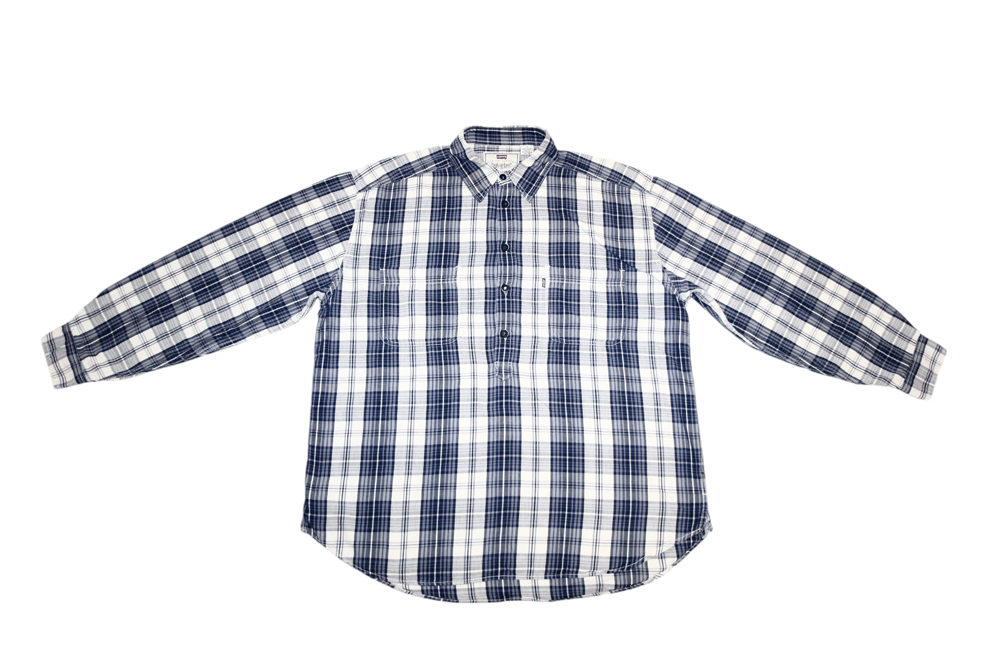 Levi's Vintage Clothing VTG 1997's Levi's Silver Tab Madras Flannel Popover Shirt Size US XL / EU 56 / 4 - 2 Thumbnail