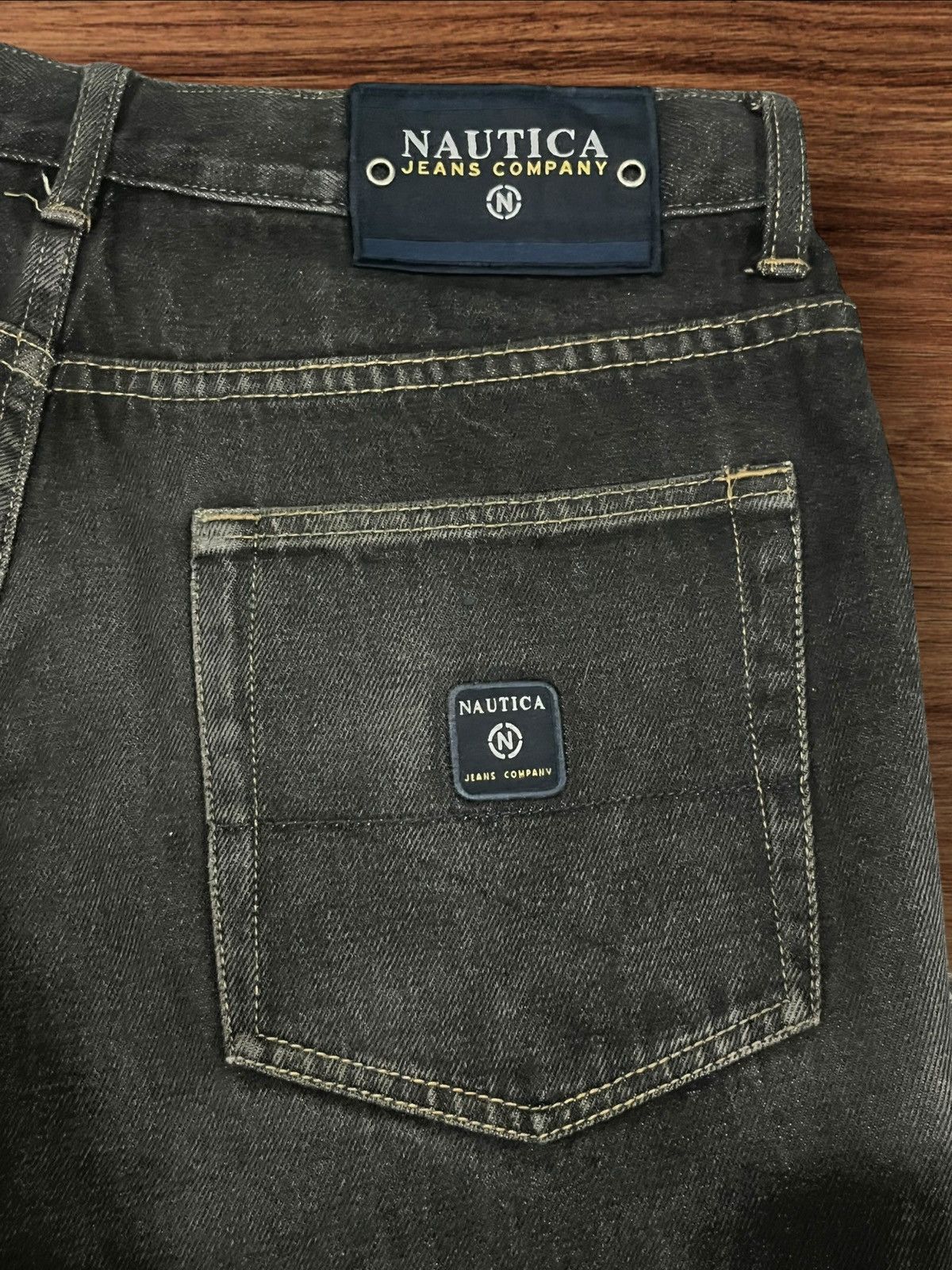 Le Grande Bleu (L.G.B.) × Nautica ⚡️Baggy⚡️Sick Nautica Grunge Style Distressed Frayed Leg Jeans Size US 32 / EU 48 - 8 Thumbnail