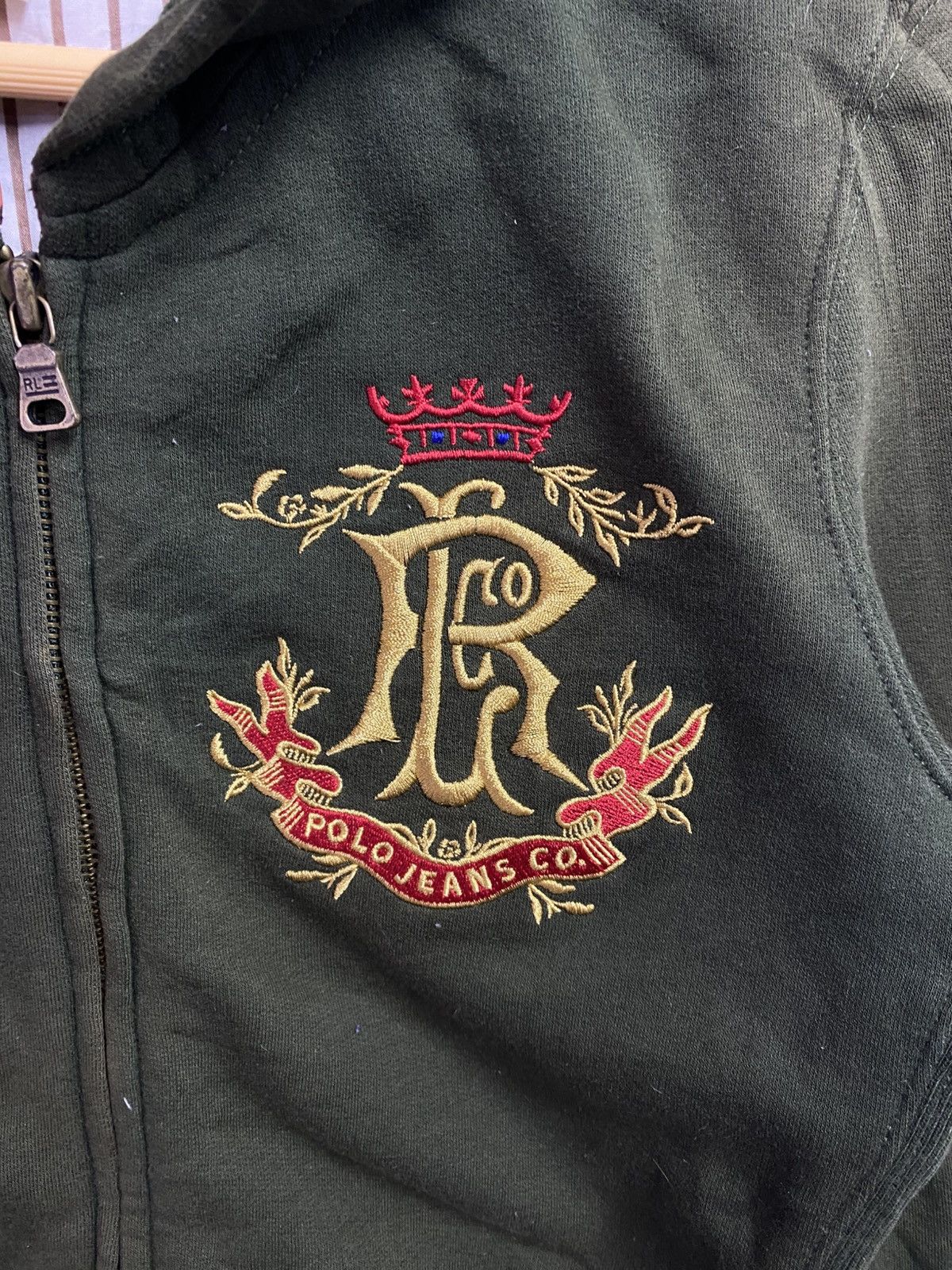Polo Ralph Lauren vintage Polo Jeans by Ralph Lauren green full-zip hoodie Size US S / EU 44-46 / 1 - 2 Thumbnail