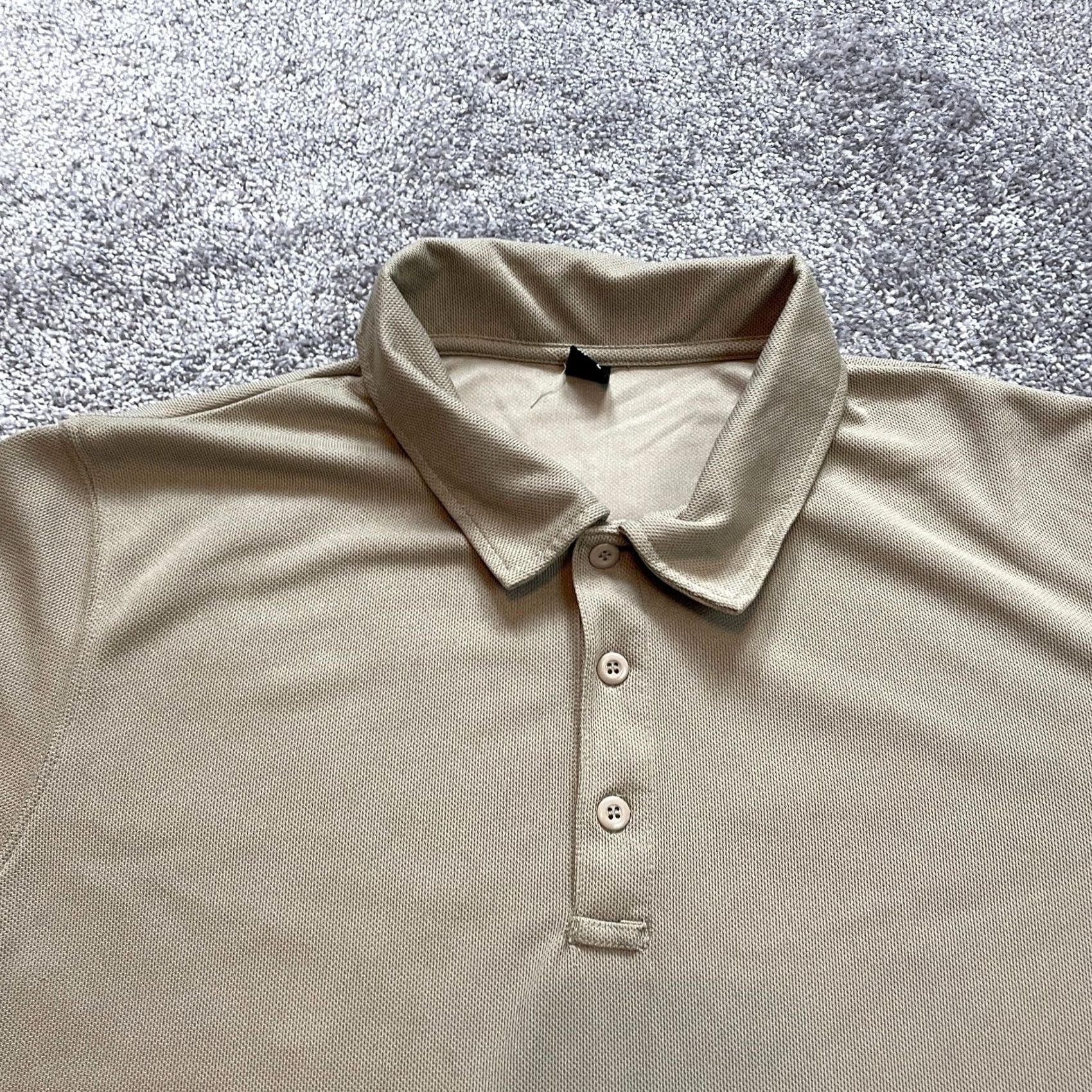Vintage VINTAGE Unbranded Polo Mens Medium Beige Khaki Tan Collared Golf Rugby Preppy Top Shirt Size US M / EU 48-50 / 2 - 5 Thumbnail