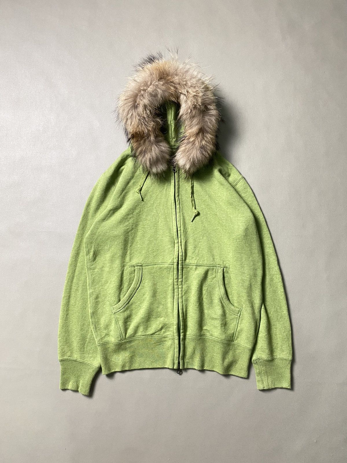Uniqlo Double Zip Japanese Fur Hoodie