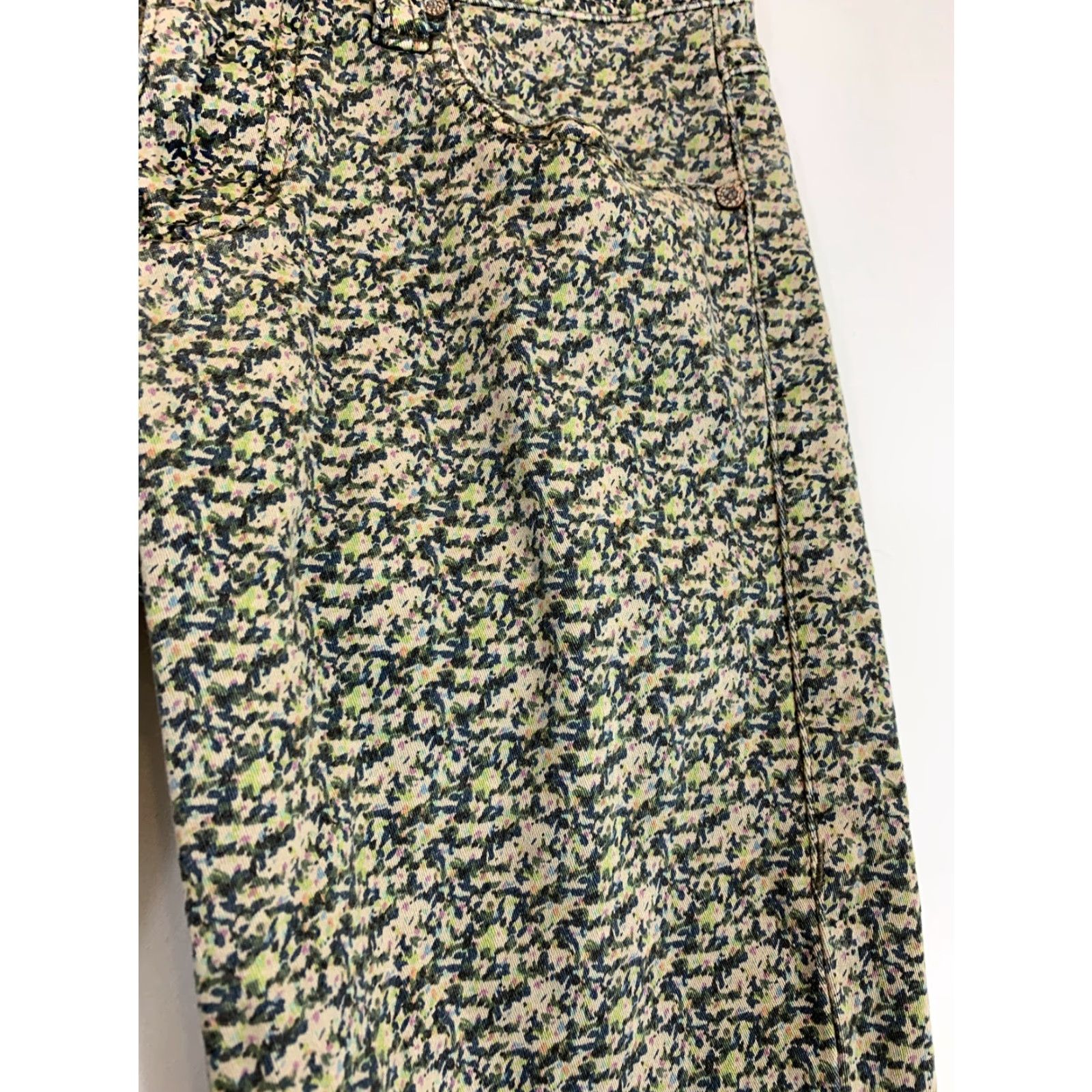 Vintage Cabi Jeans Womens Size 0 Skinny Denim Floral Green Jeans Size 25" / US 0 / IT 36 - 6 Thumbnail
