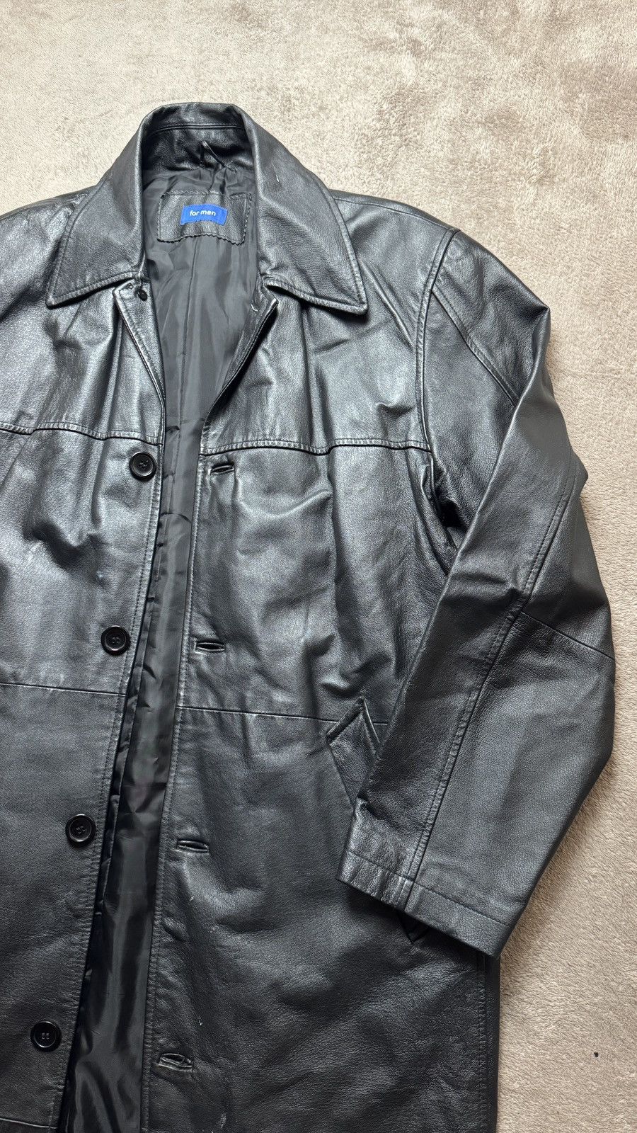 Genuine Leather Y2K Leather Long Coat Leather Jacket helmut lang ysl gucci Size US M / EU 48-50 / 2 - 4 Thumbnail