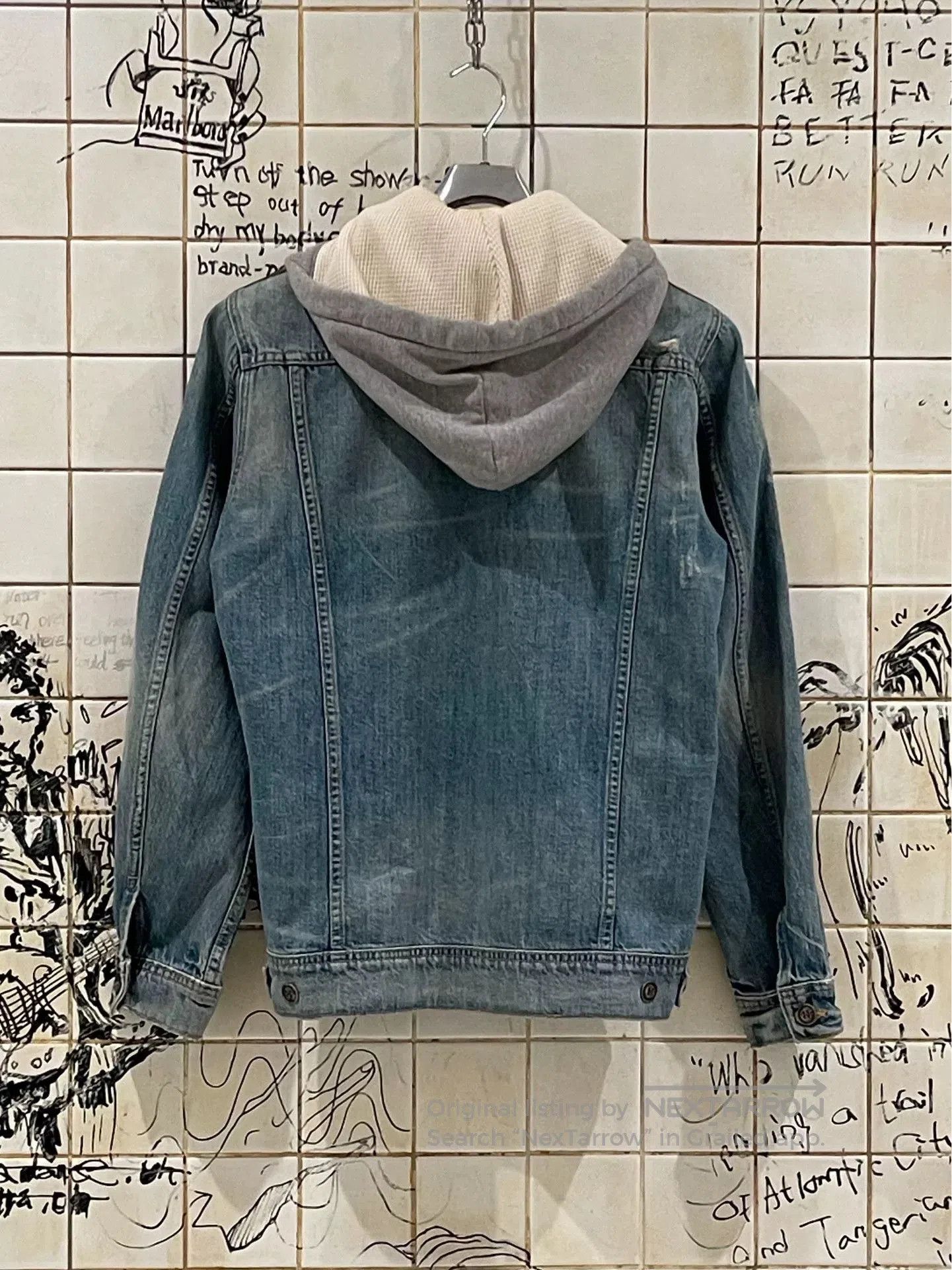 Greg Lauren Greg Lauren Layered Hooded Denim Jacket. Size US M / EU 48-50 / 2 - 2 Thumbnail