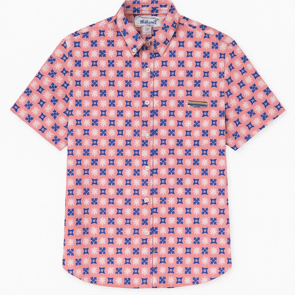 Sun Surf Sun Surf Leilani Hawaiian Aloha Shirt Pink Blue Floral Check Size US M / EU 48-50 / 2 - 1 Thumbnail