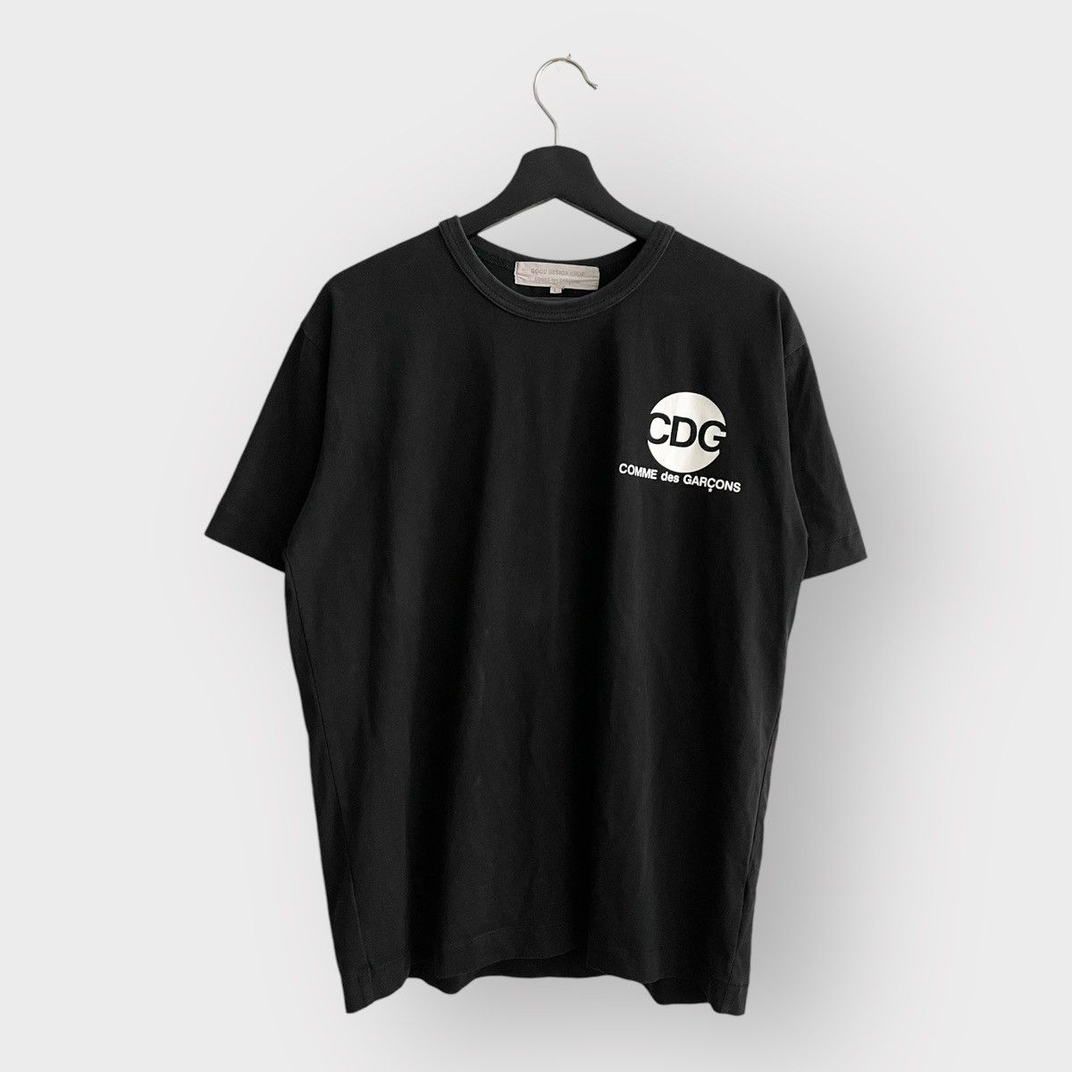 Archival! 2010s Comme Des Garcons Cdg Side Logo Tee (L) in Black, Men's