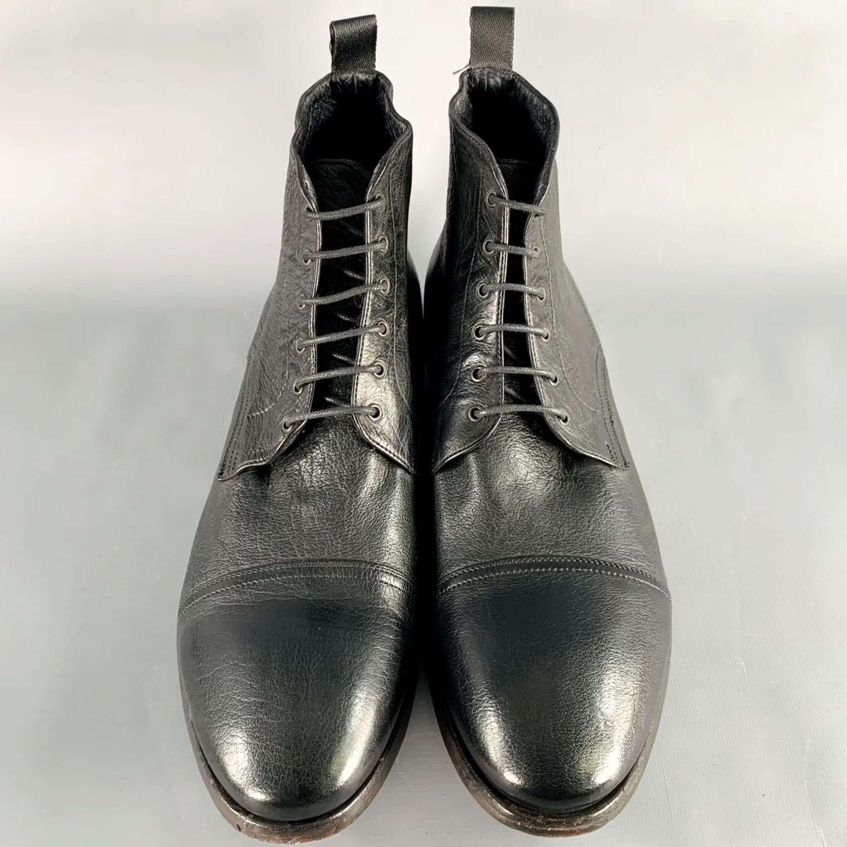 Paul Smith PAUL SMITH Black Leather Lace-Up Ankle Boots Size 12 Size US 12 / EU 45 - 4 Thumbnail