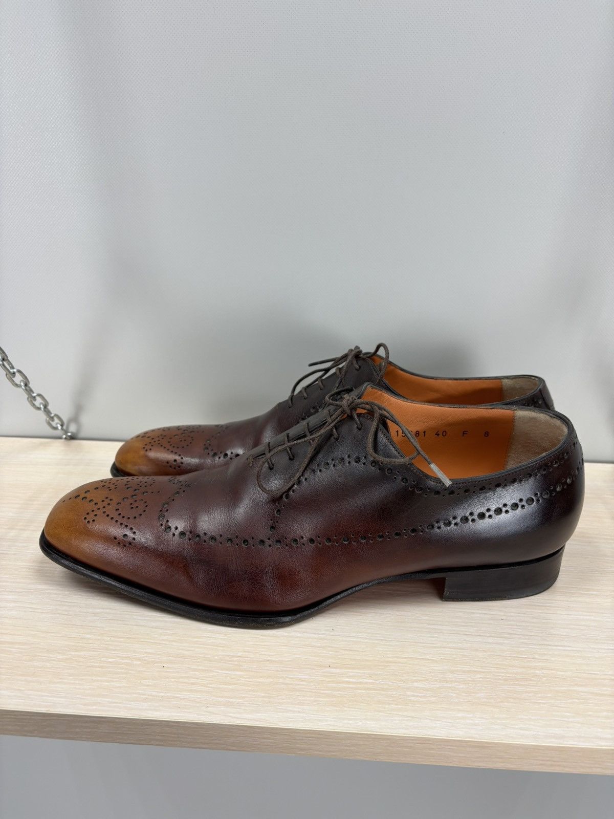 Santoni Mens shoes loafers Santoni Size 8 Color Brown Size US 8 / EU 41 - 5 Thumbnail