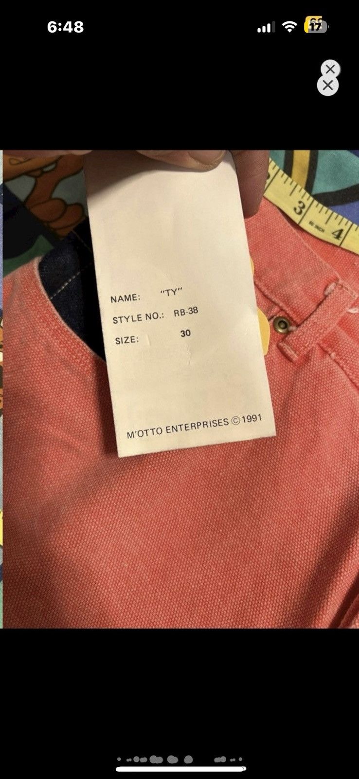 ***FINAL DROP***RARE BNWT 1991 RED ERASER PIGMENT DENIM 30