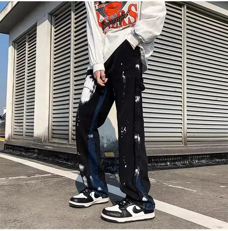 Japanese Brand Retro Personalized Hip Hop Speckle Jeans Size US 32 / EU 48 - 6 Thumbnail