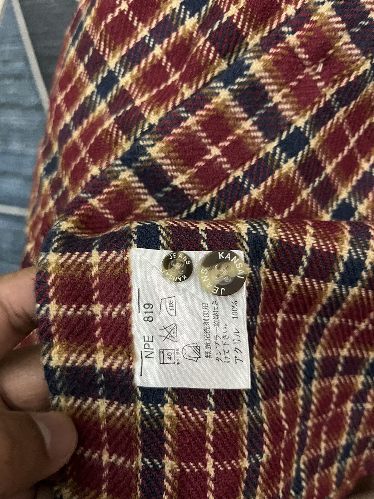 Flannel 💥Rare💥 VINTAGE 90s KANSAI YAMAMOTO FLANNEL Size US M / EU 48-50 / 2 - 7 Thumbnail