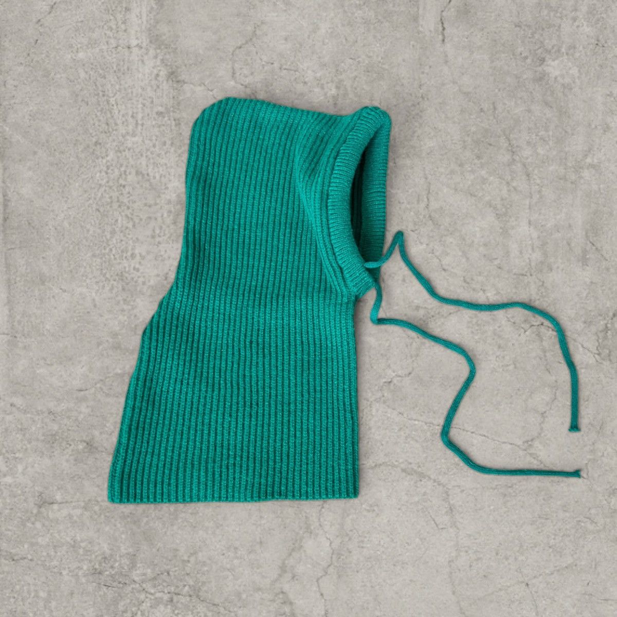 Japanese Brand Vintage style green bonnet snood hood scarf hat. One size Size ONE SIZE - 1 Thumbnail