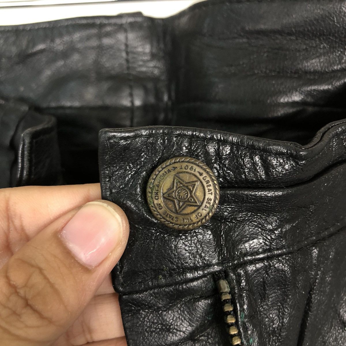 Genuine Leather 🔥90’s Genuine Leather Pants Yessica Issey Miyake Japan Size US 26 / EU 42 - 10 Thumbnail