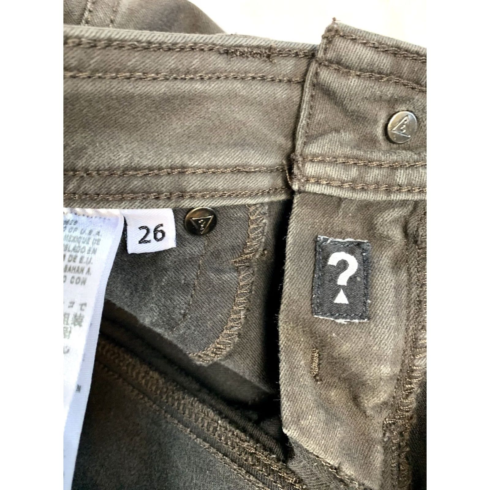 Guess VINTAGE GUESS Jeans Womens 26 Gray Brittney Y2K Skinny Minimalist Retro Preppy Size 26" / US 2 / IT 38 - 7 Thumbnail
