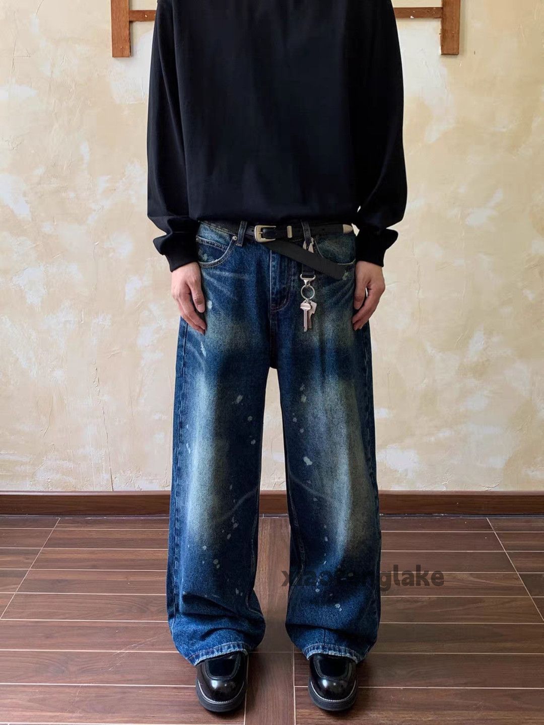 Jean ltx vintage loose baggy hiphop Stain paint jeans Size US 28 / EU 44 - 4 Thumbnail