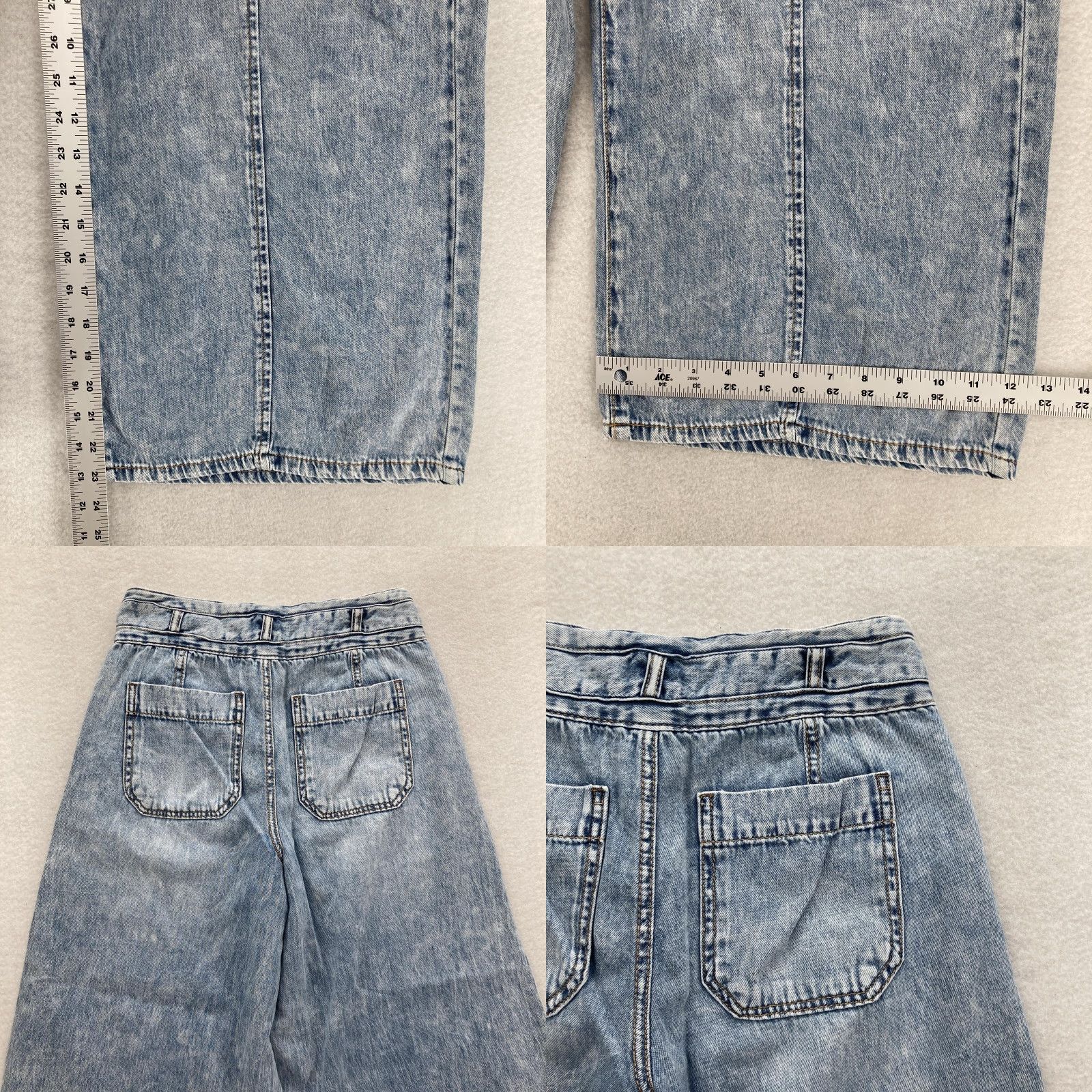 Vintage Kensie Jeans The Kaya High Rise Wide Leg Ankle Womens 4 27 Light Wash Cropped Light Wash Denim Cropped Wide-Leg Jeans 4/27 Womens Size 27" / US 4 / IT 40 - 8 Thumbnail