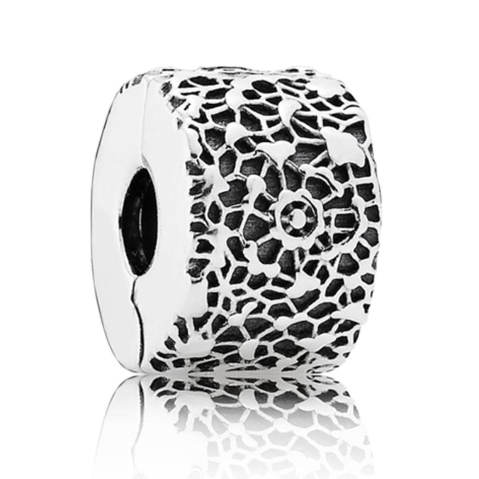 pandora PANDORA Retired Sterling Silver Layers of Lace Clip - 791758 Size ONE SIZE - 1 Thumbnail