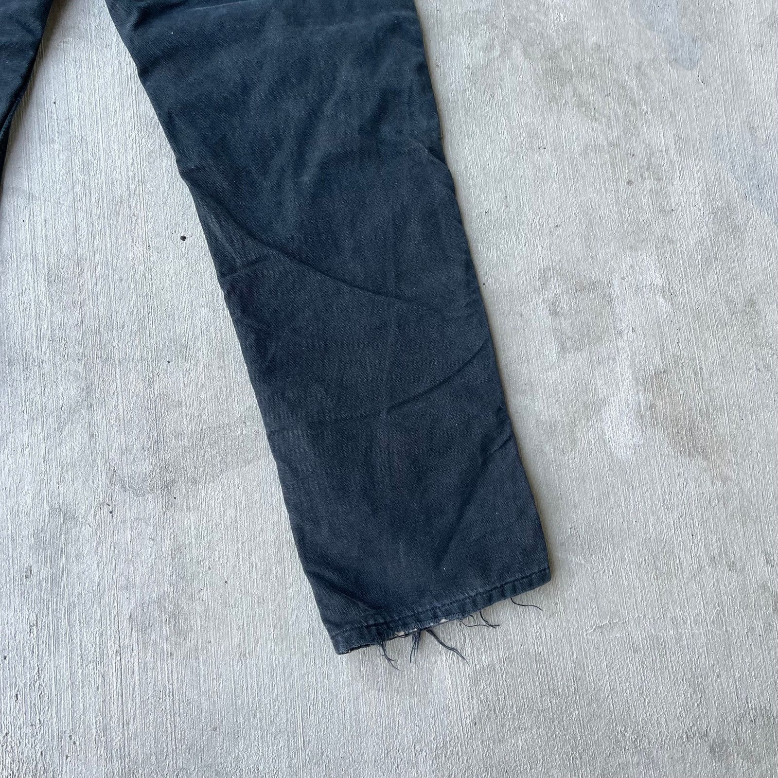Carhartt × Vintage Carhartt black flannel lined double knee work wear pants Size US 32 / EU 48 - 9 Thumbnail